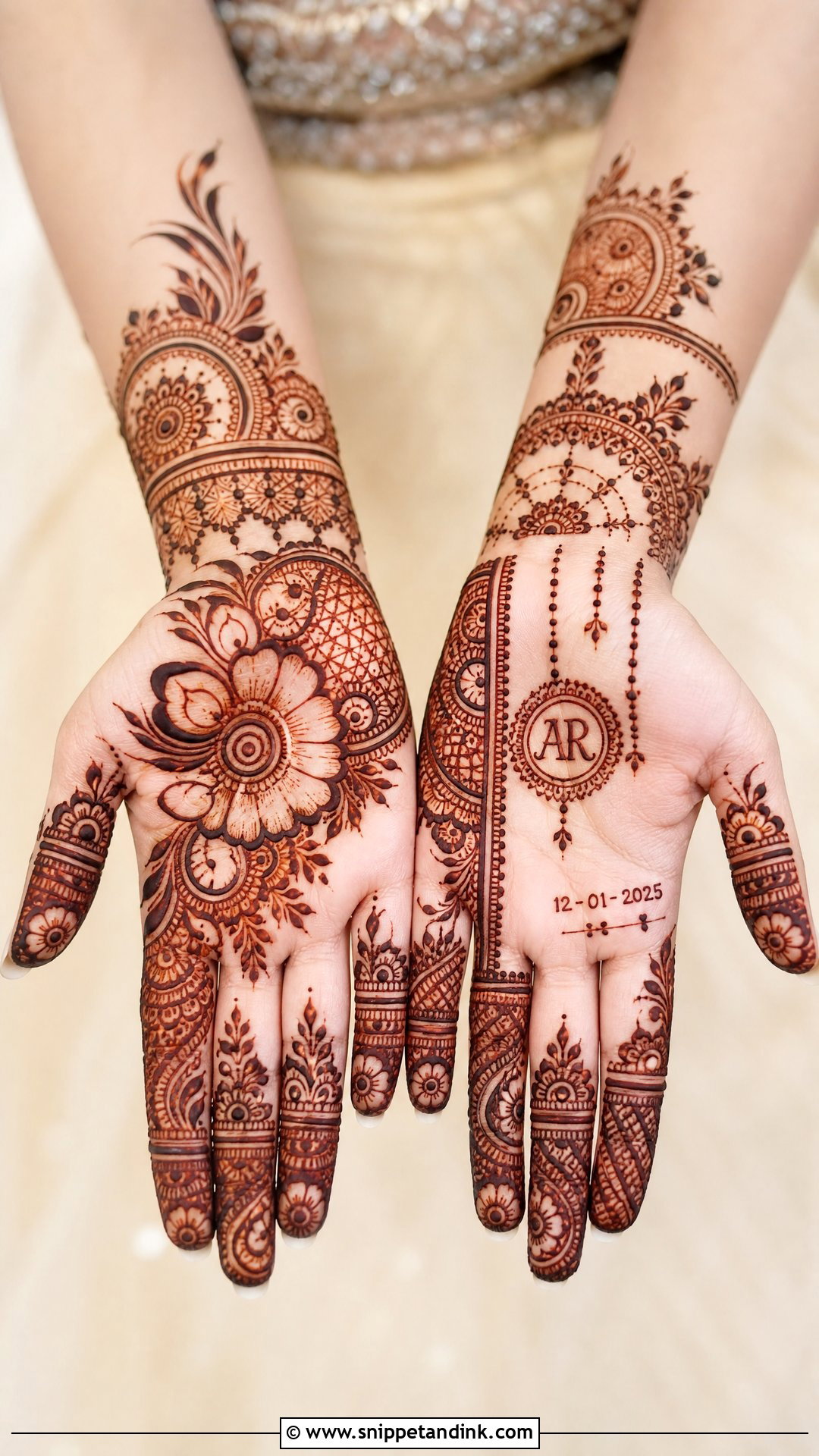 Modern Bridal Mehndi Design Front Hand - Snippet and Ink - 20 Bridal Mehndi Designs Front Hands Brides