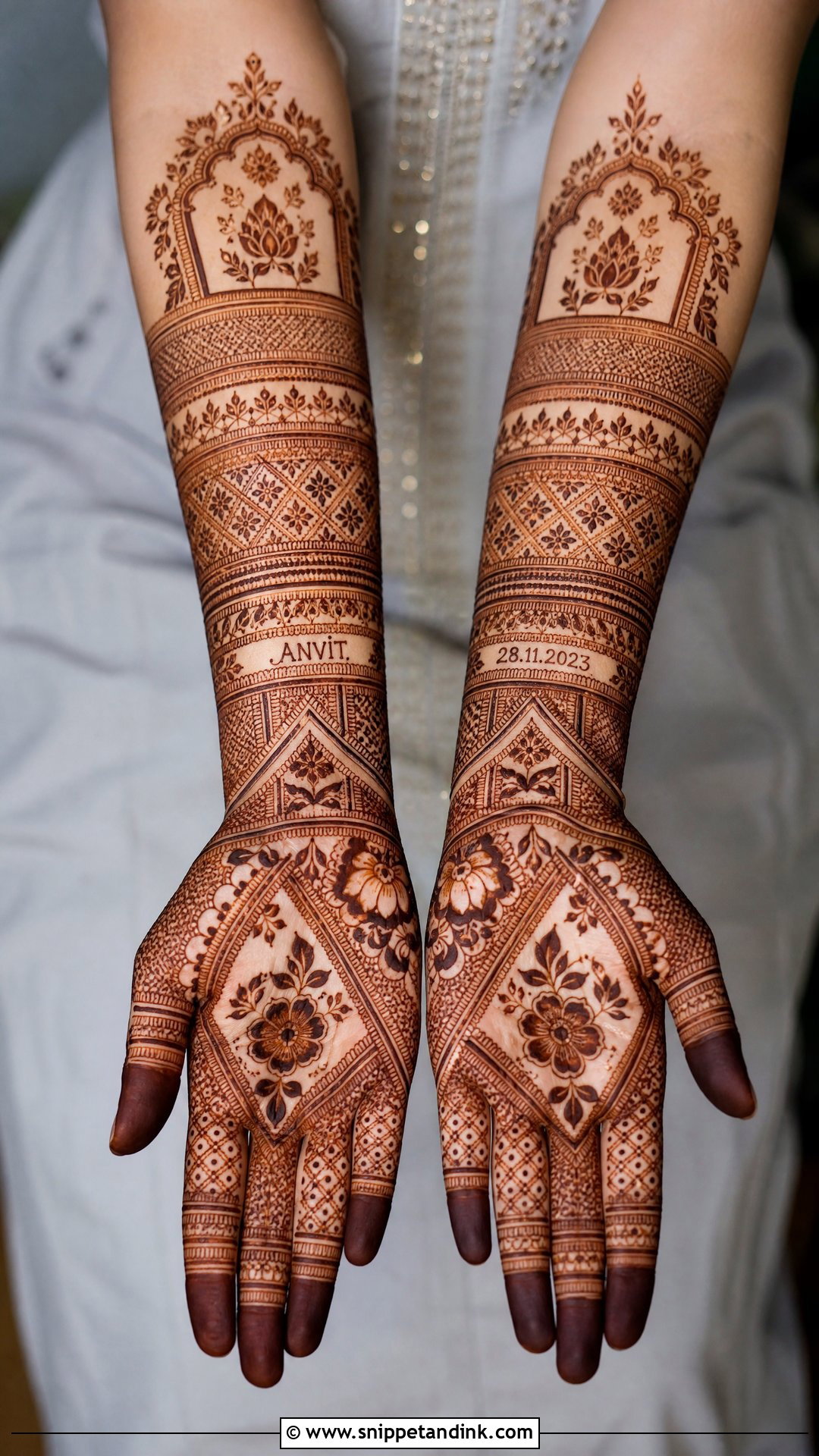 Modern Bridal Mehndi Full Hands - Snippet and Ink - 20 Bridal Mehndi Designs Full Hands