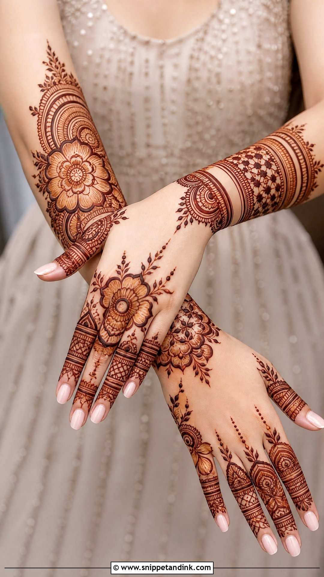 Modern Bridal Mehndi Half Hand - Snippet and Ink - 20 Bridal Mehndi Designs Half Hand