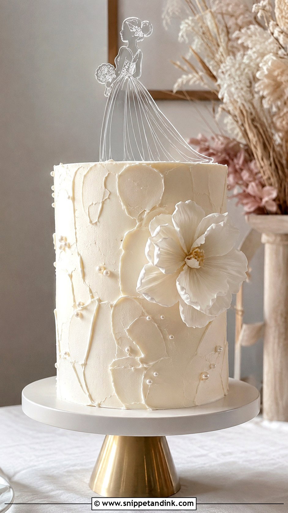 Modern Bride Cake - Snippet and Ink - 20 Bride Cake Ideas