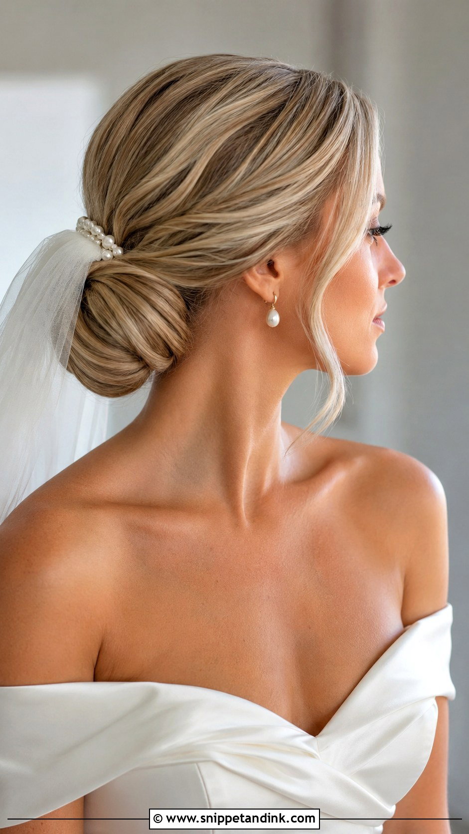 Modern Bride Low Bun - Snippet and Ink - 15 Modern Bride Hair Ideas