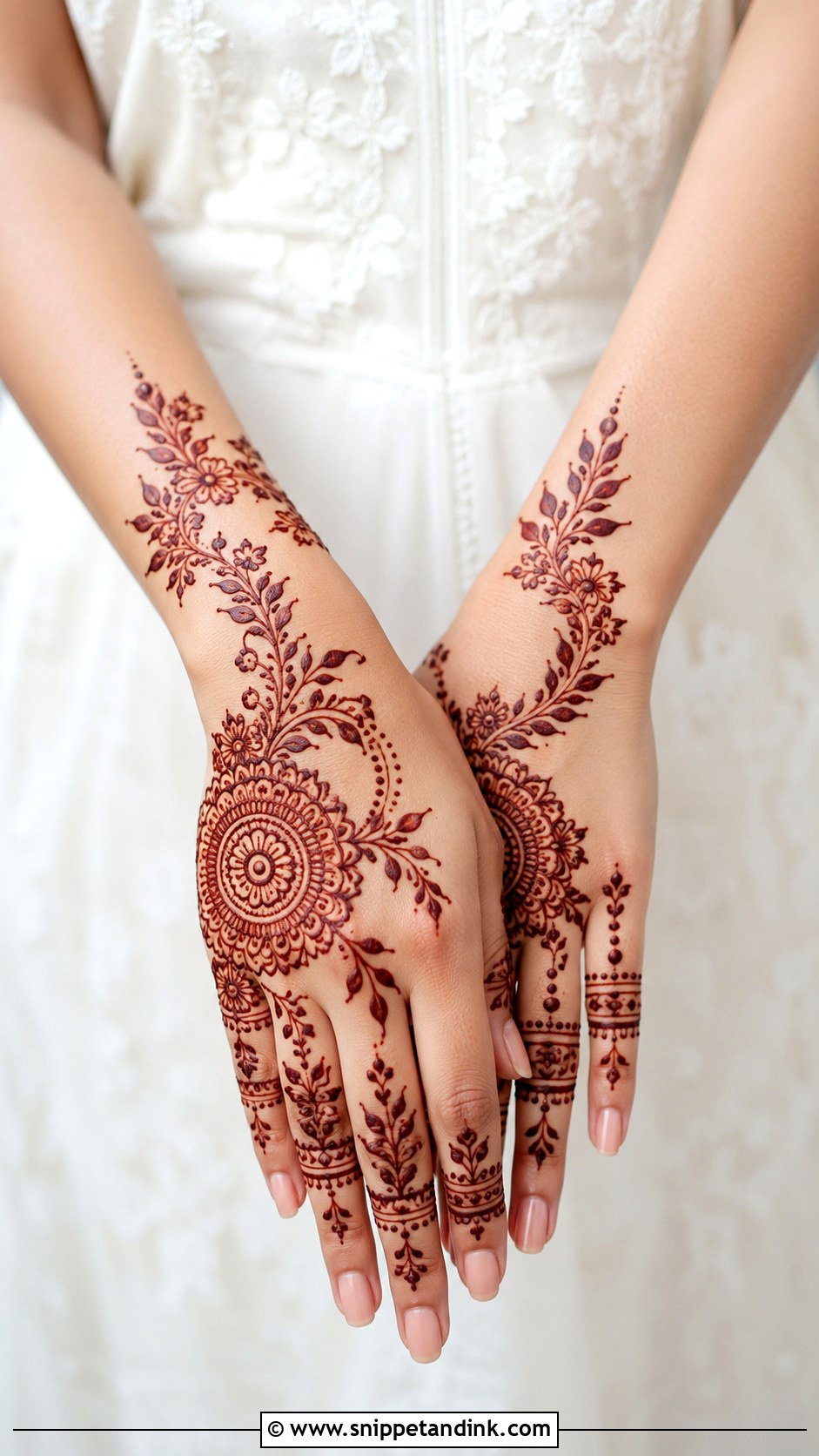Modern Bridesmaid Mehndi Design - Snippet and Ink - 35 Modern Mehndi Designs
