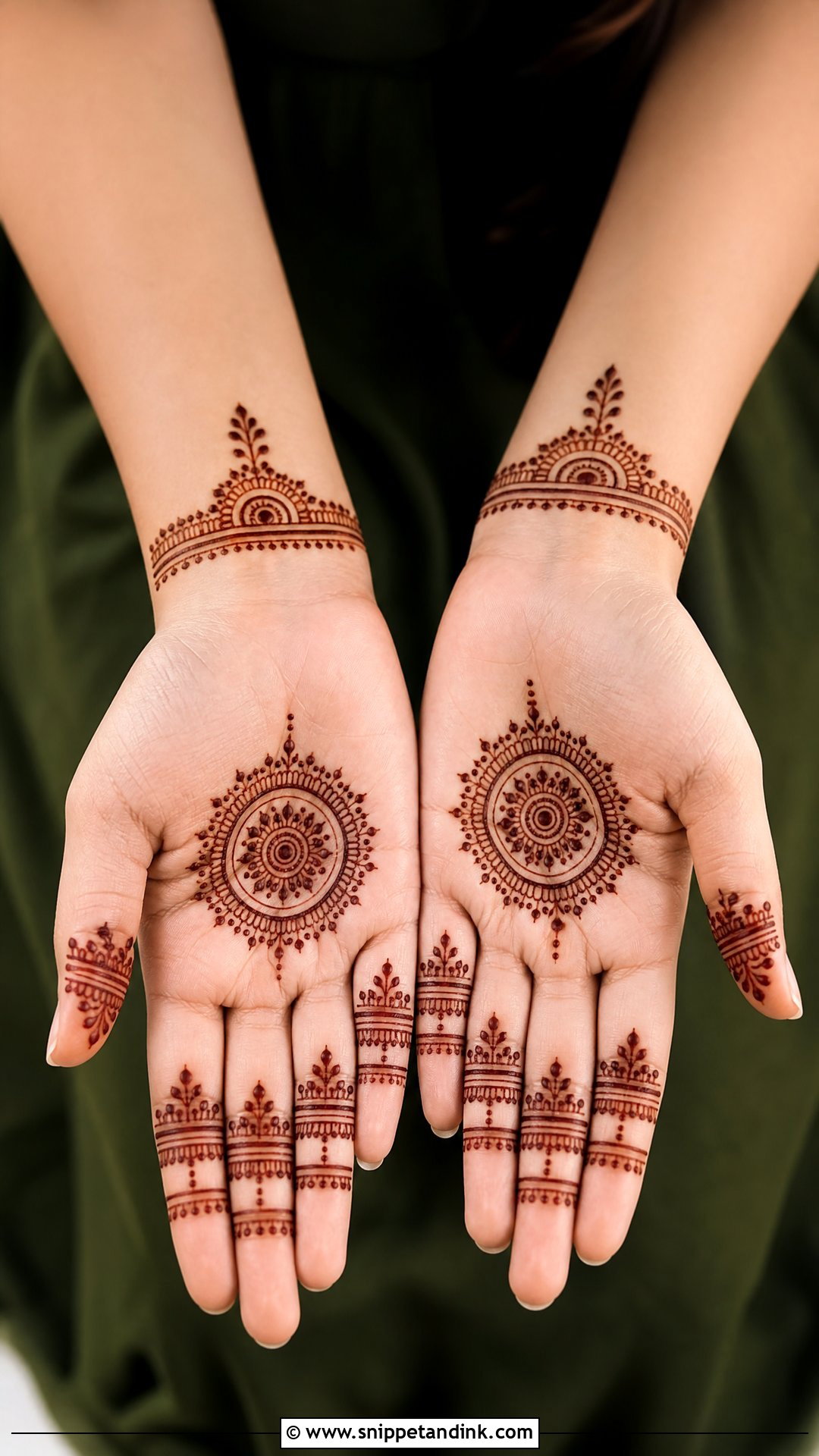 Modern Centre Mehndi Design - Snippet and Ink - 20 Centre Mehndi Design Ideas