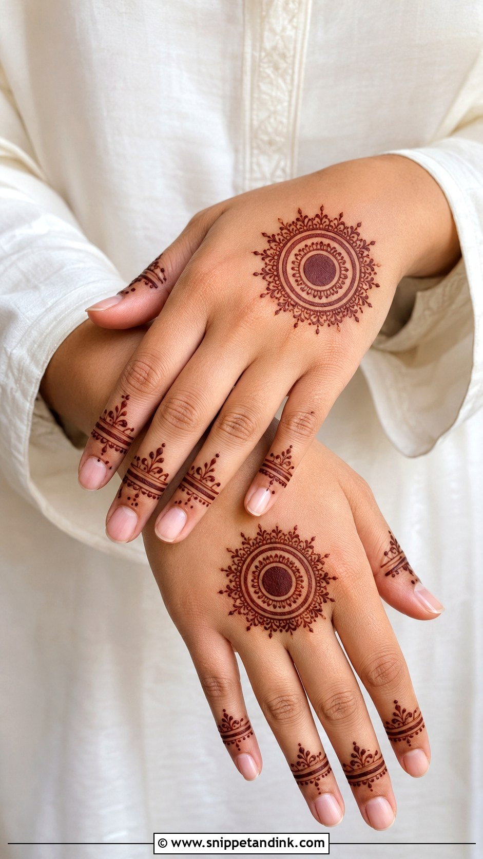 Modern Circle Mehndi Design - Snippet and Ink - 35 Circle Mehndi Designs