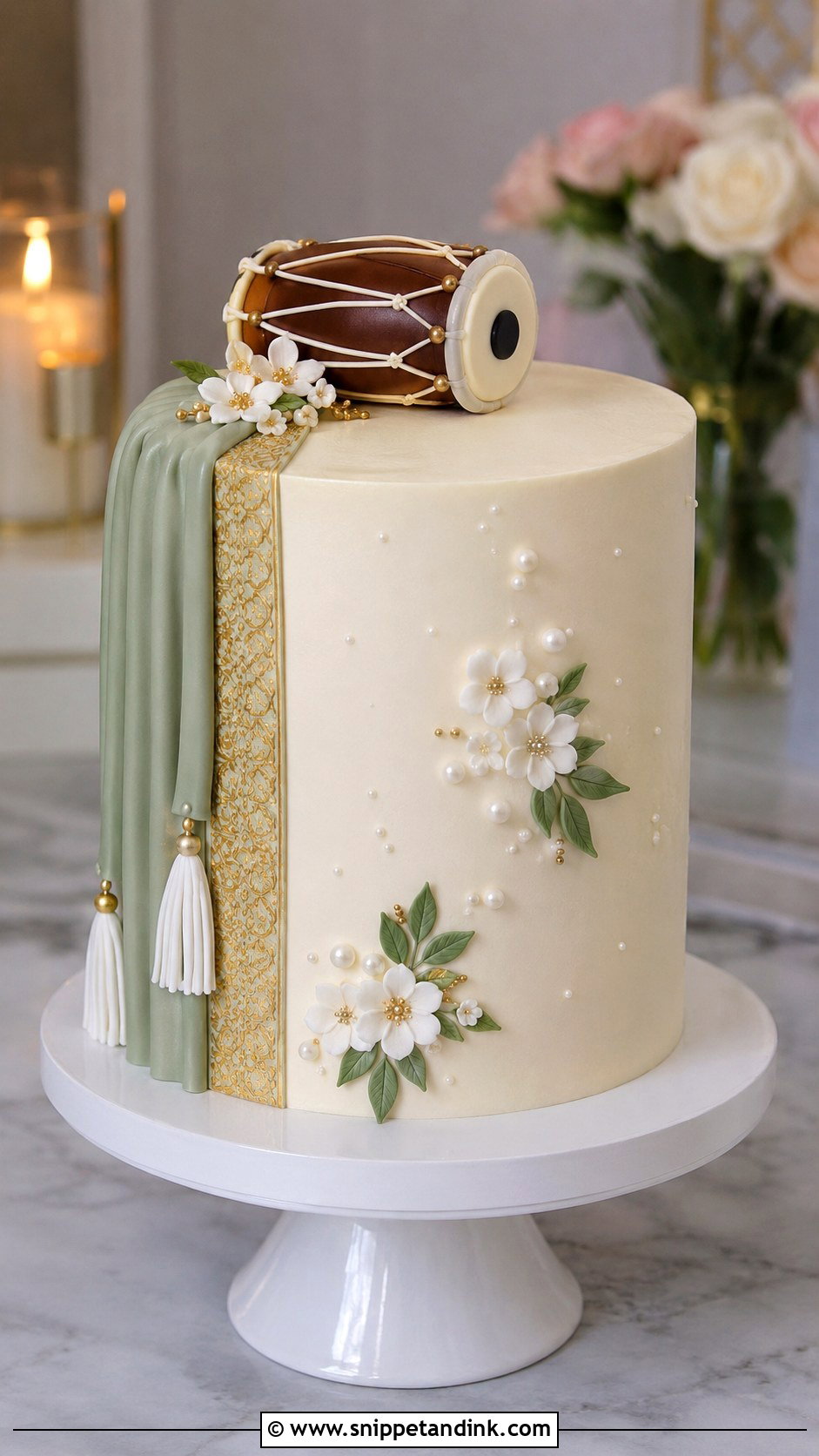 Modern Dholki Cake - Snippet and Ink - 20 Dholki Cake Ideas