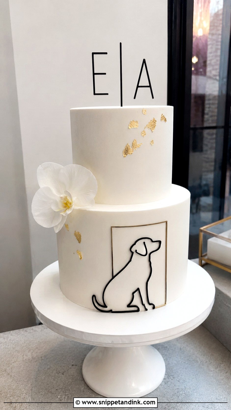 Modern Dog Wedding Cake - Snippet and Ink - 20 Dog Wedding Cake Decoration Ideas