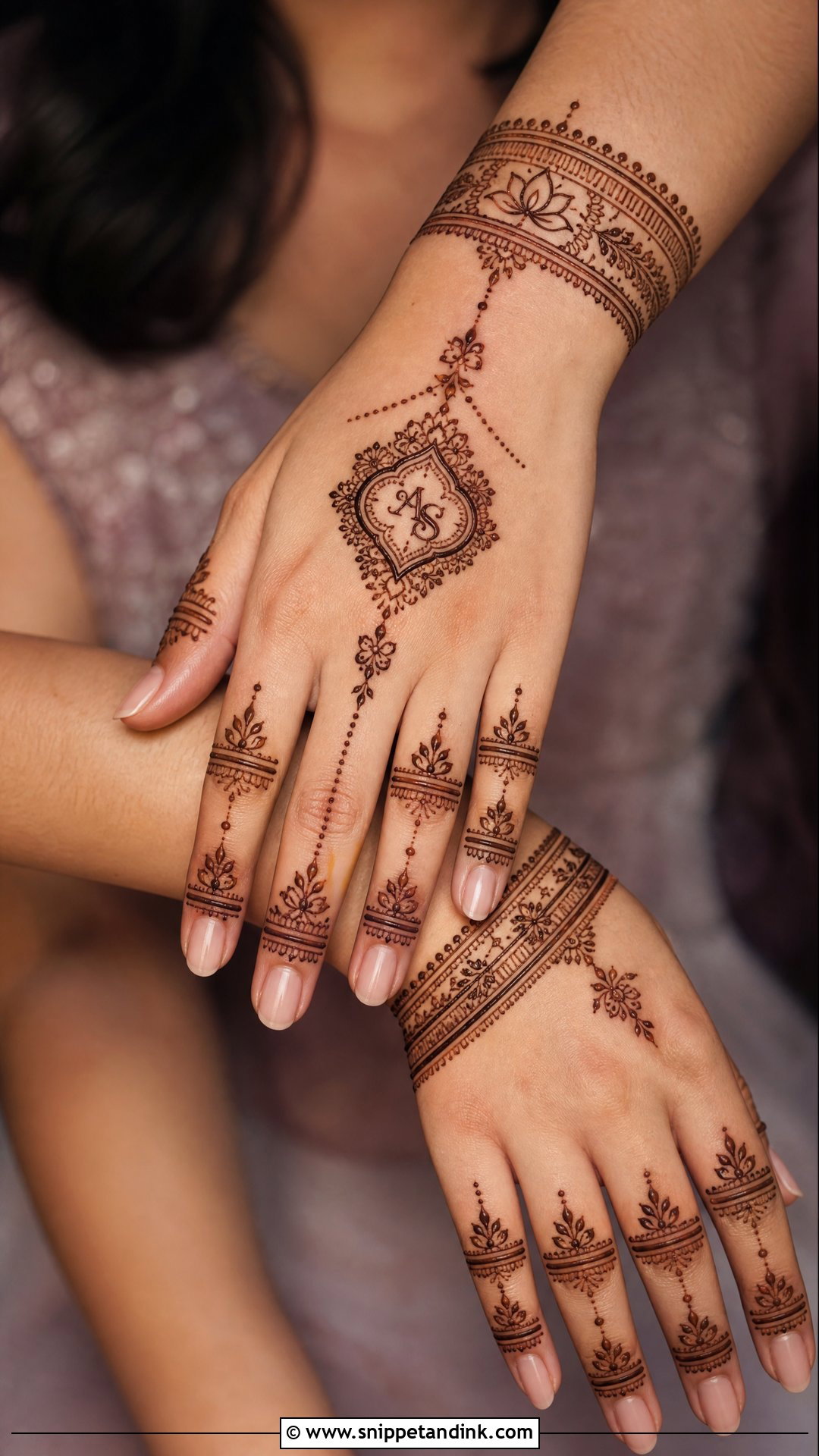 Modern Dulhan Back Hand Mehndi Design - Snippet and Ink - 25 Dulhan Back Hand Mehndi Designs