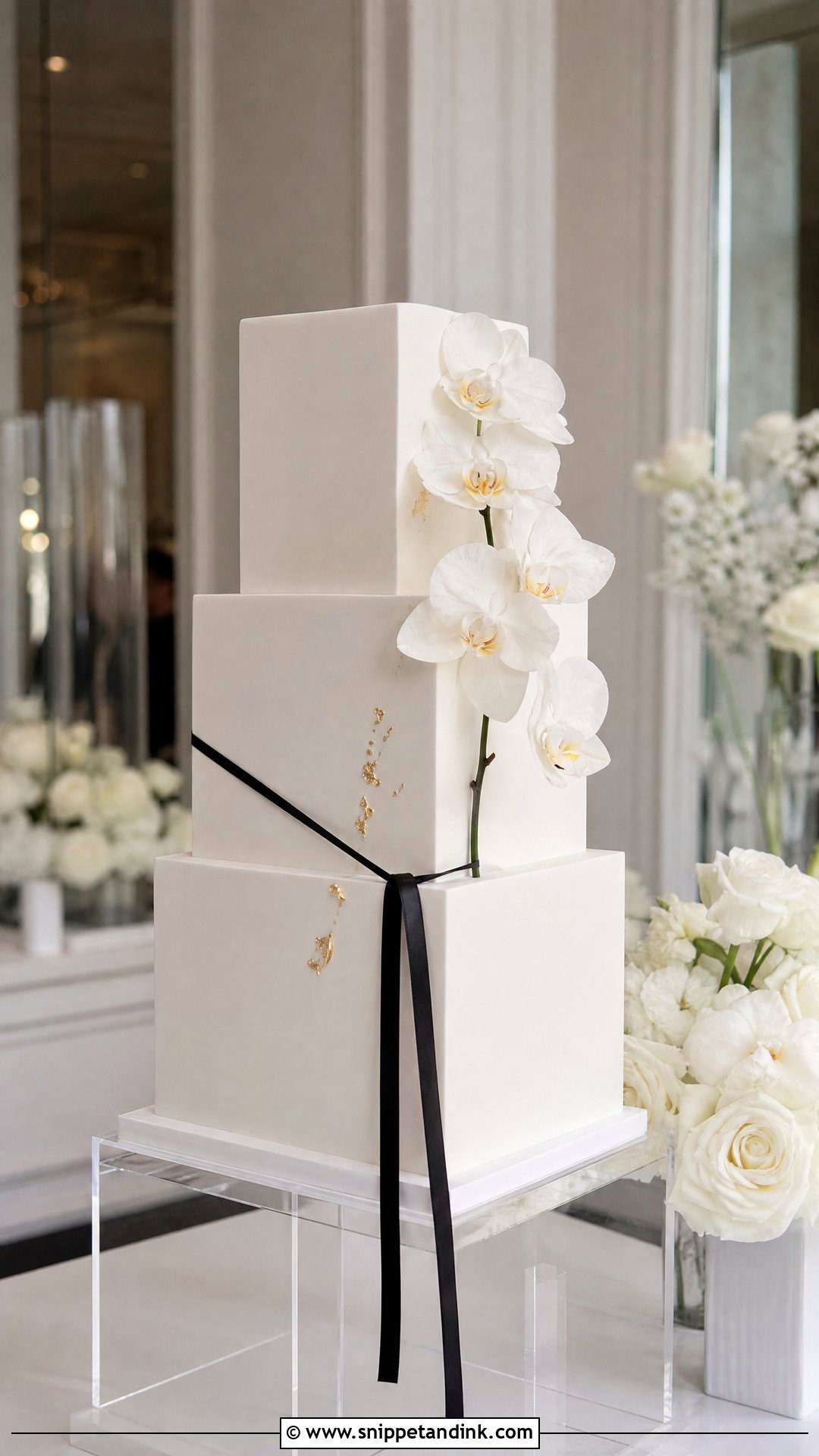Modern Dummy Wedding Cake - Snippet and Ink - 25 Dummy Cake Ideas for Wedding