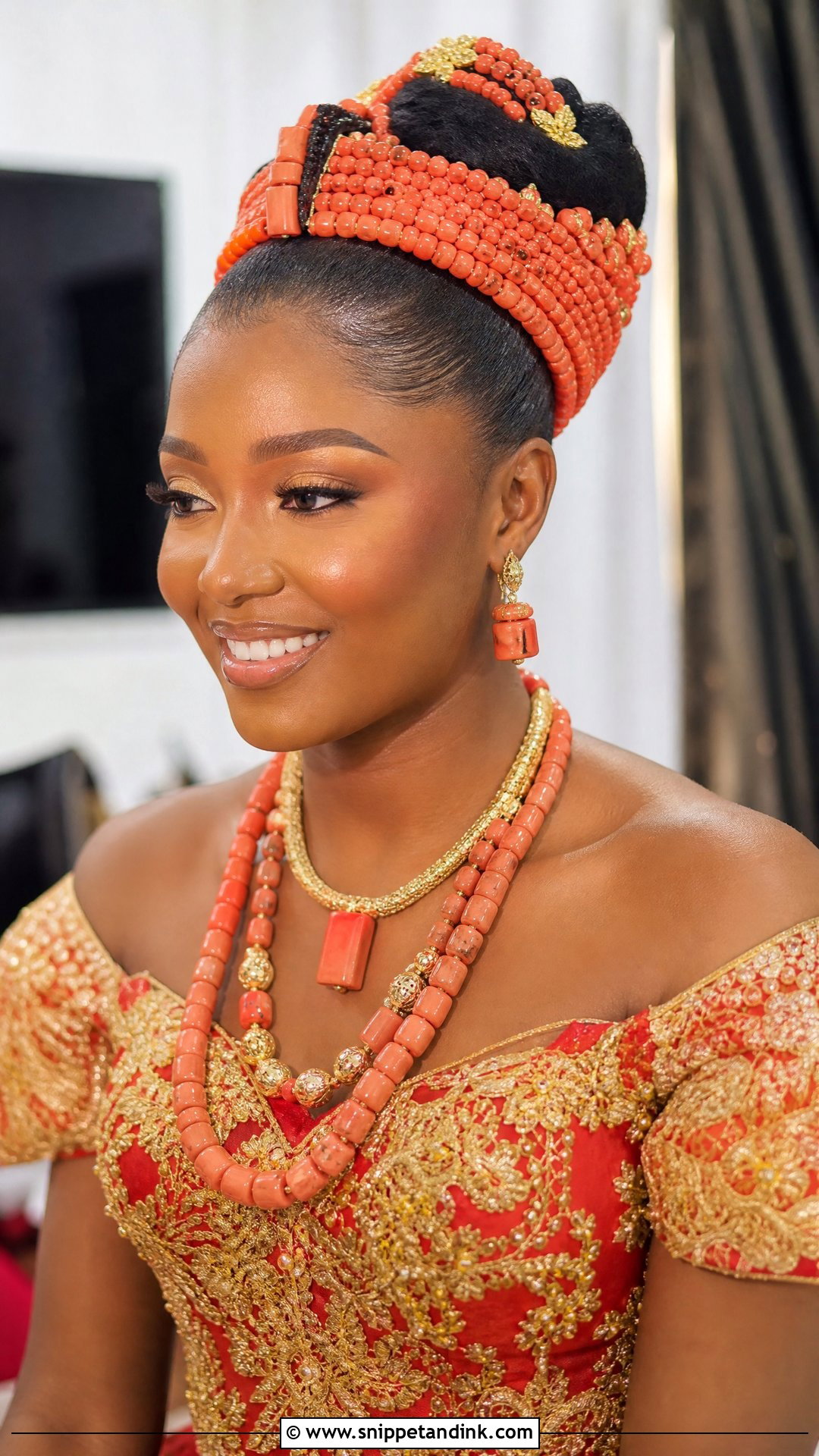 Modern Edo Okuku Hairstyle - Snippet and Ink - 15 Edo Bride Hairstyle Ideas