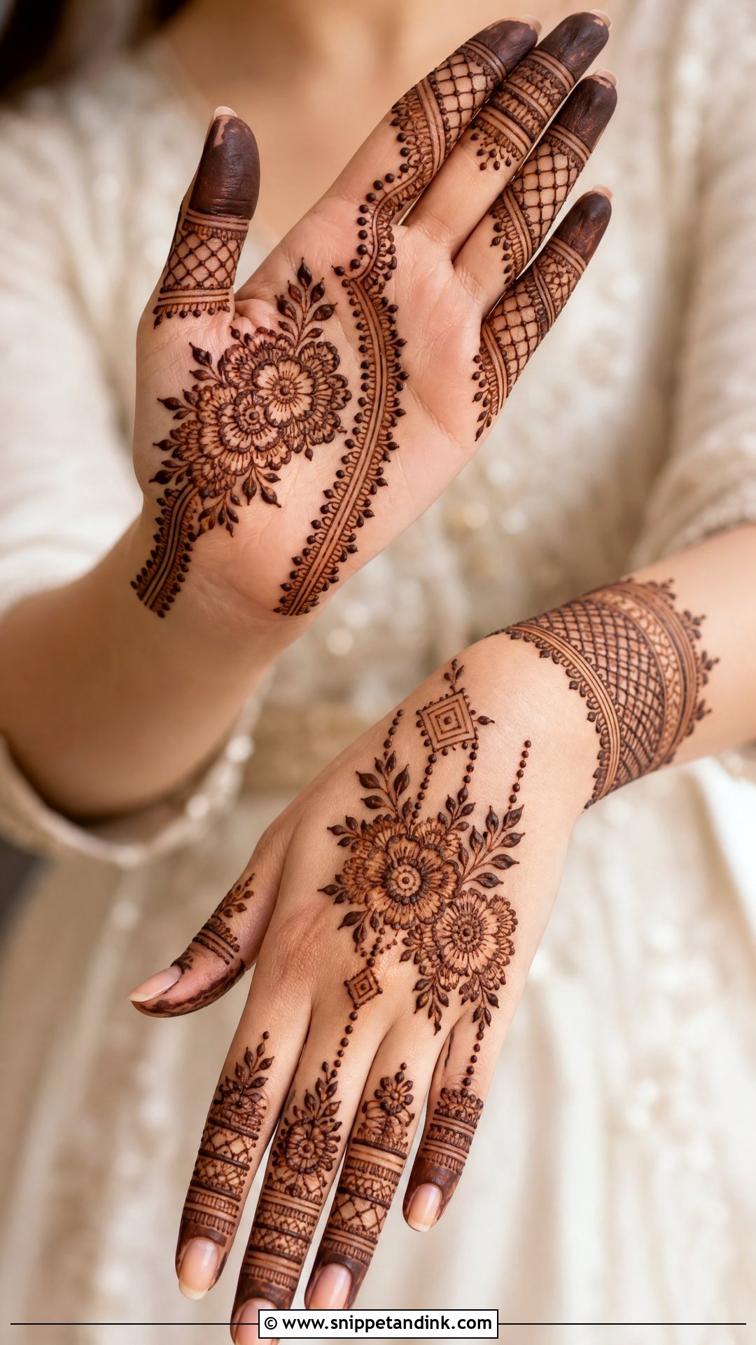Modern Engagement Mehendi Design - Snippet and Ink - 30 Engagement Mehendi Design Hands Ideas