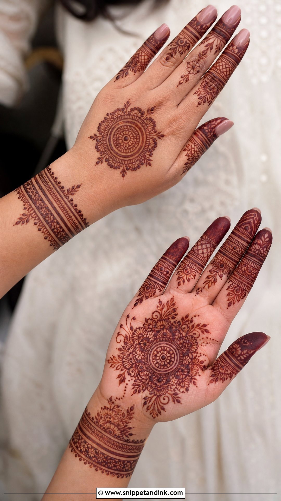 Modern Engagement Mehndi Design - Snippet and Ink - 20 Latest Mehndi Designs for Engagement