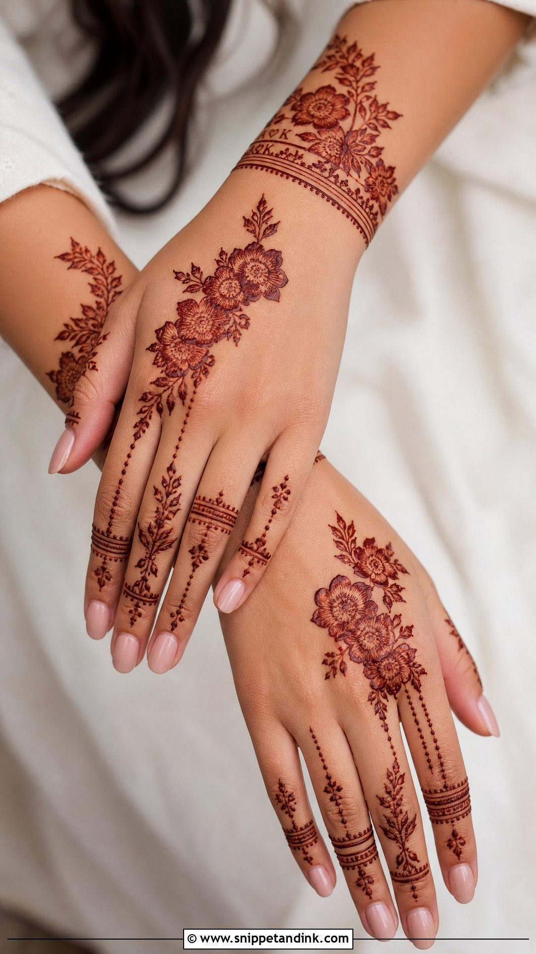 Modern Engagement Mehndi Design - Snippet and Ink - 30 Engagement Mehndi Design Ideas