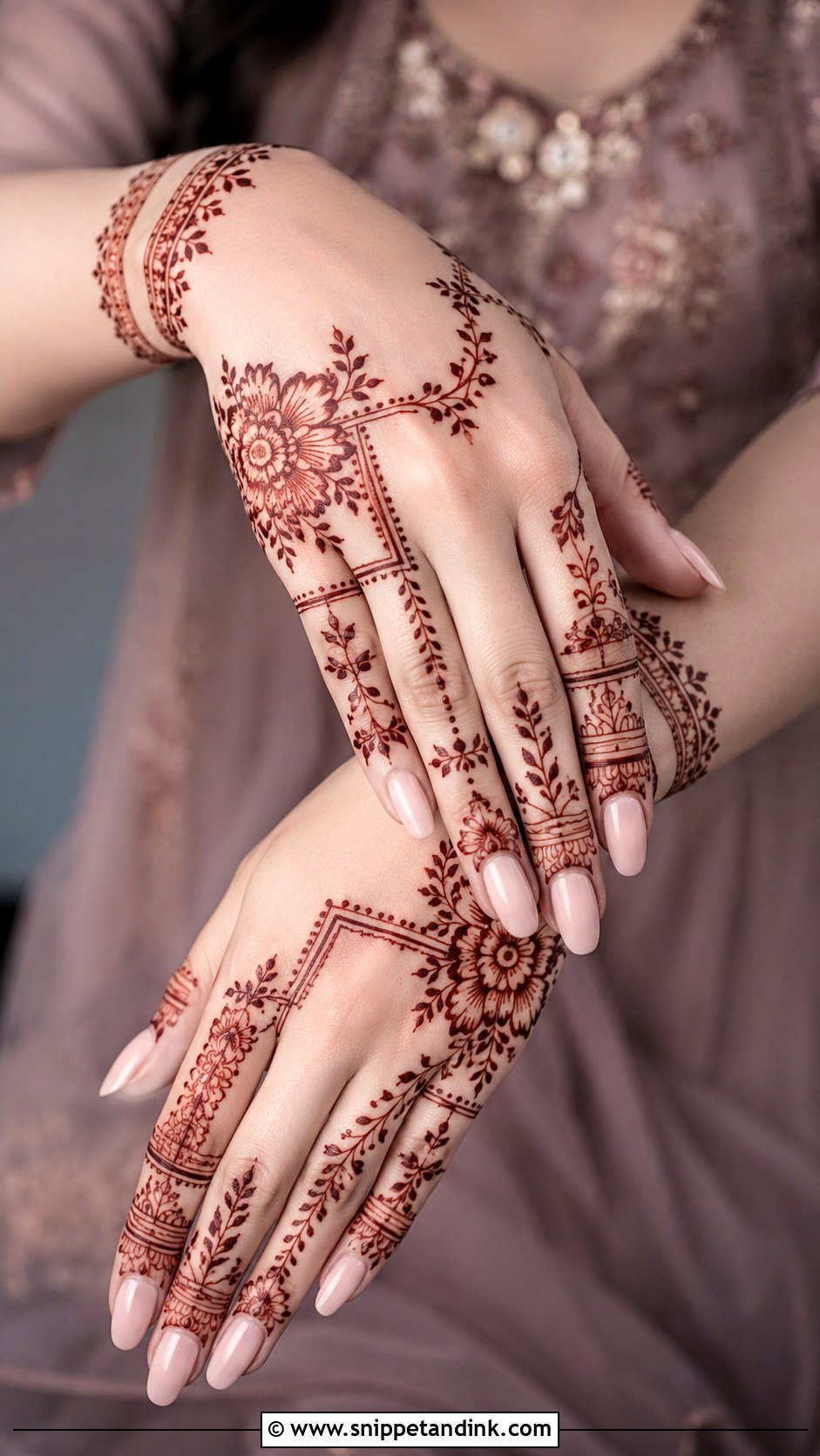 Modern Engagement Mehndi Design - Snippet and Ink - 30 Unique Engagement Mehndi Designs