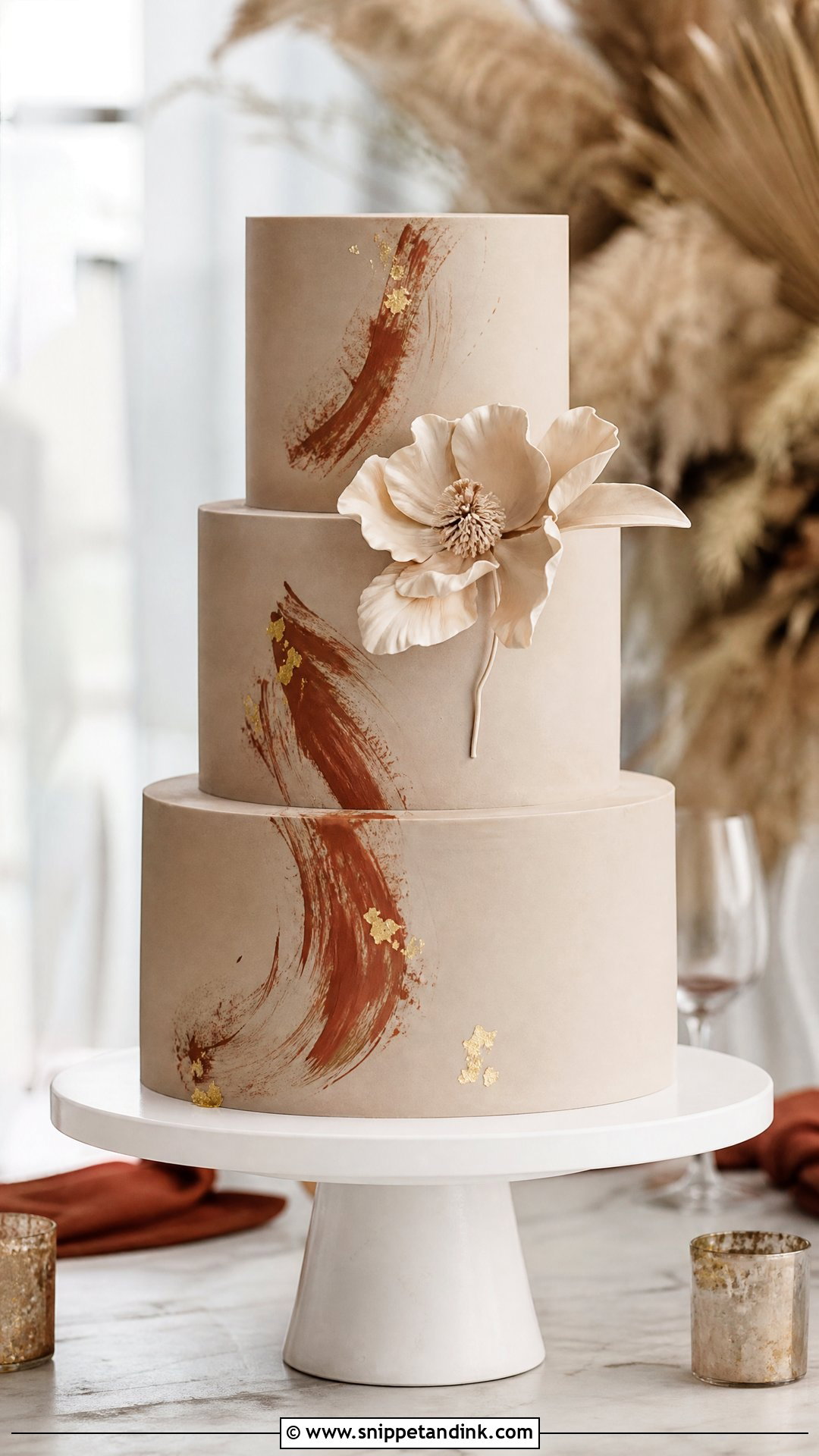Modern Fall Wedding Cake - Snippet and Ink - 25 Fall Theme Cakes for Wedding