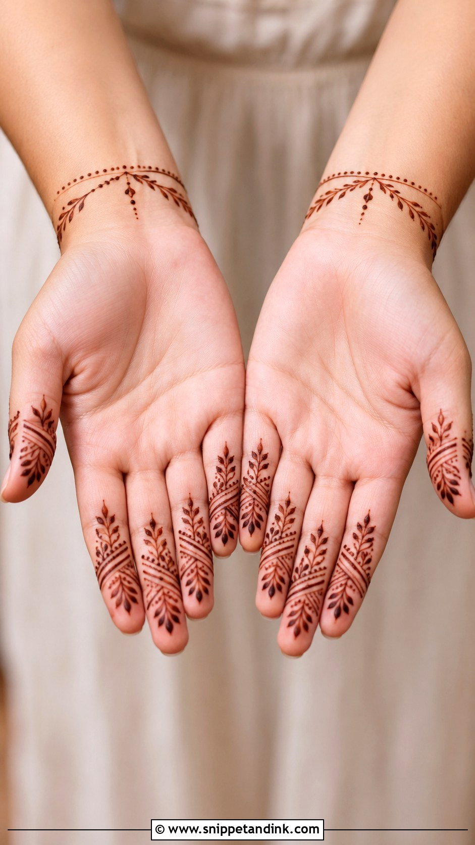 Modern Finger Mehndi Design - Snippet and Ink - 30 Cool Mehndi Designs