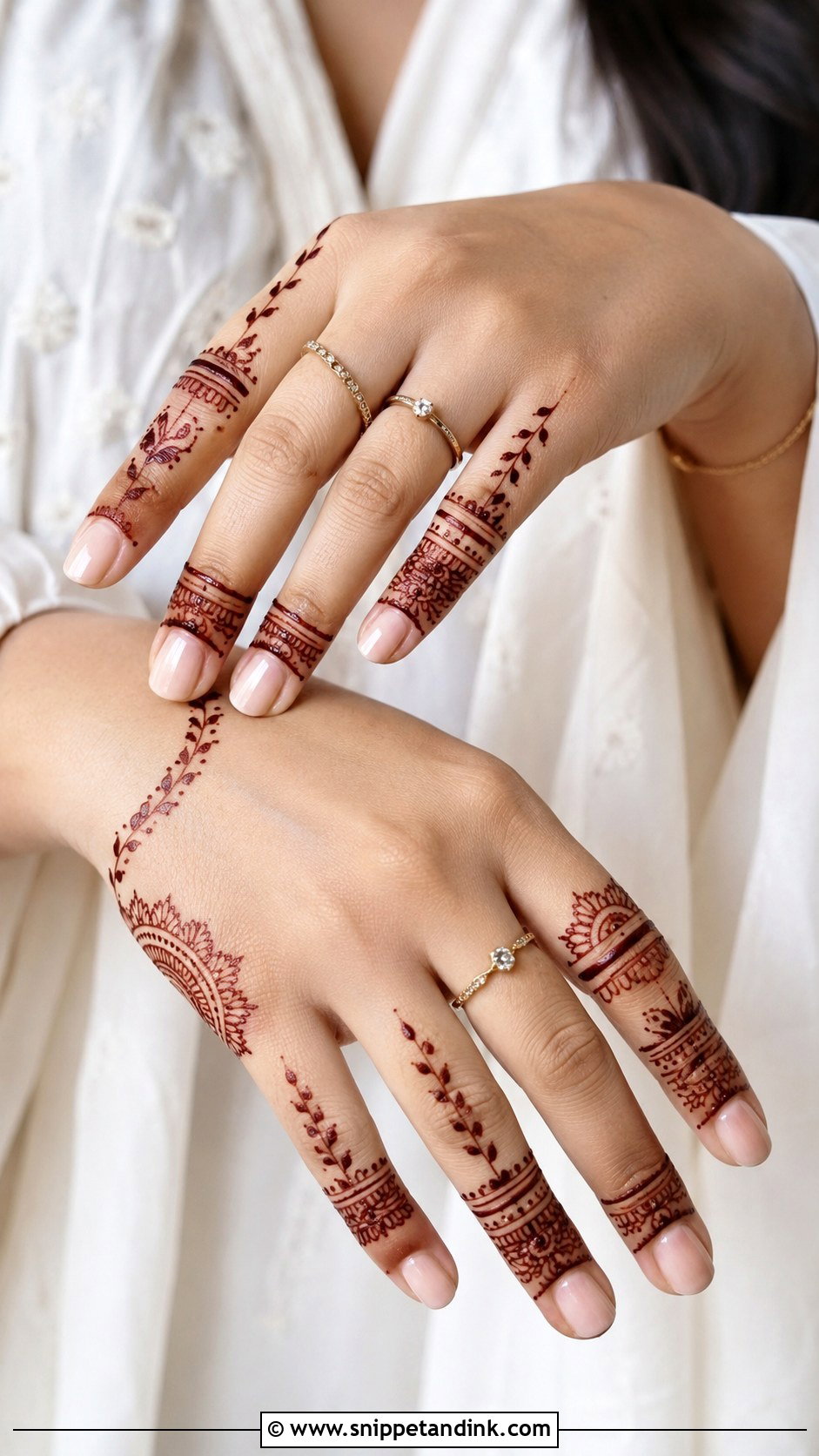 Modern Finger Mehndi Design - Snippet and Ink - 30 Mehndi Designs for Fingers