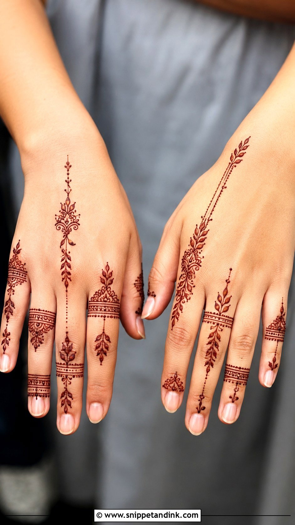 Modern Finger Mehndi Design - Snippet and Ink - 35 Finger Mehndi Design Ideas