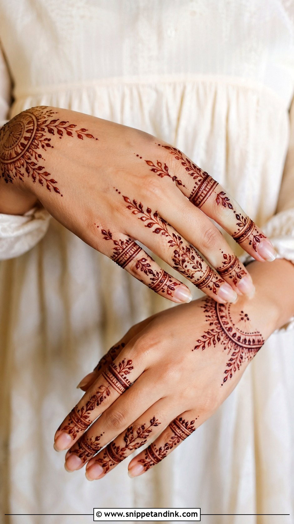 Modern Finger Mehndi Design - Snippet and Ink - 35 New Mehndi Designs