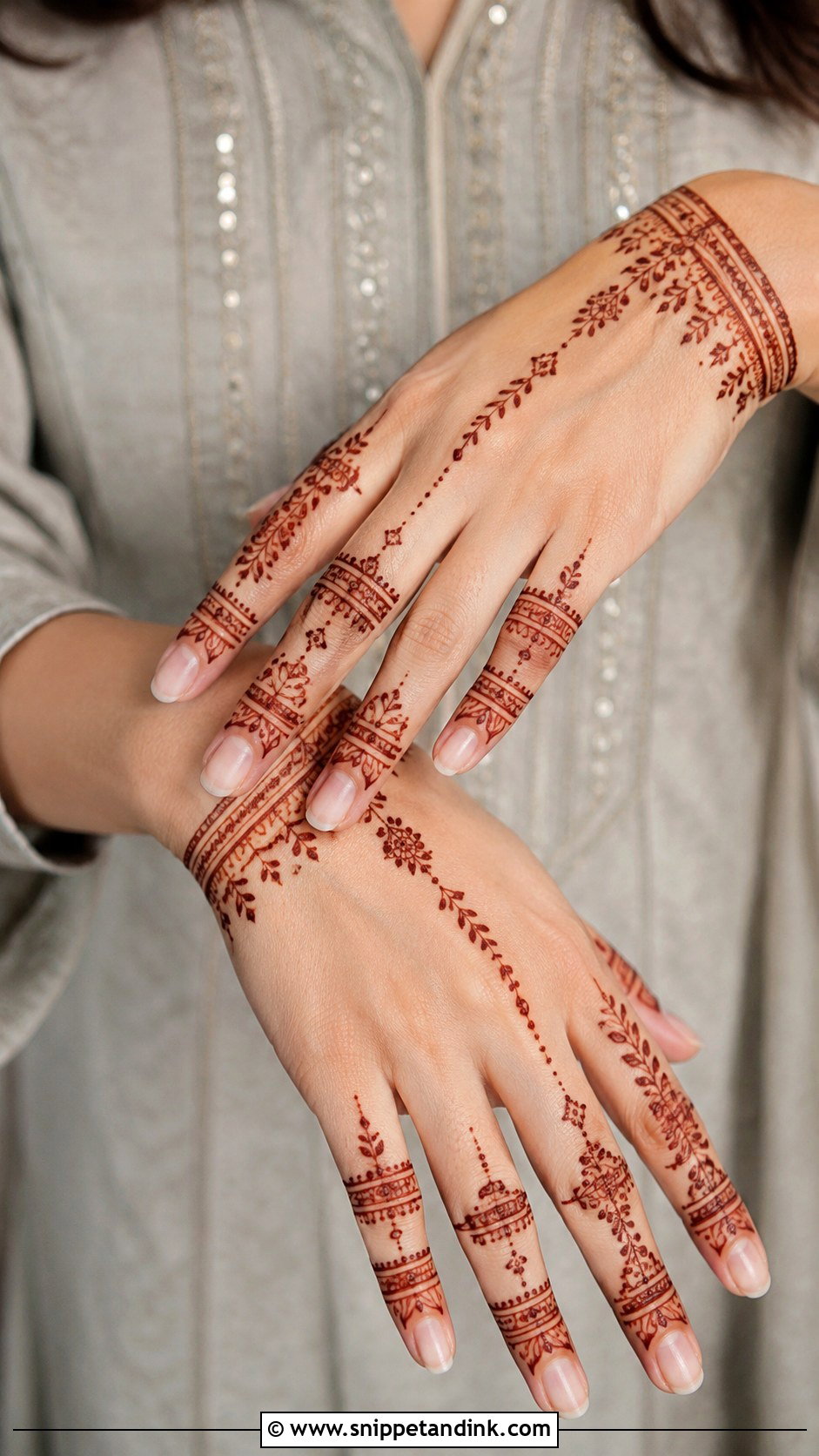 Modern Finger Mehndi Design - Snippet and Ink - 35 Stylish Mehndi Designs