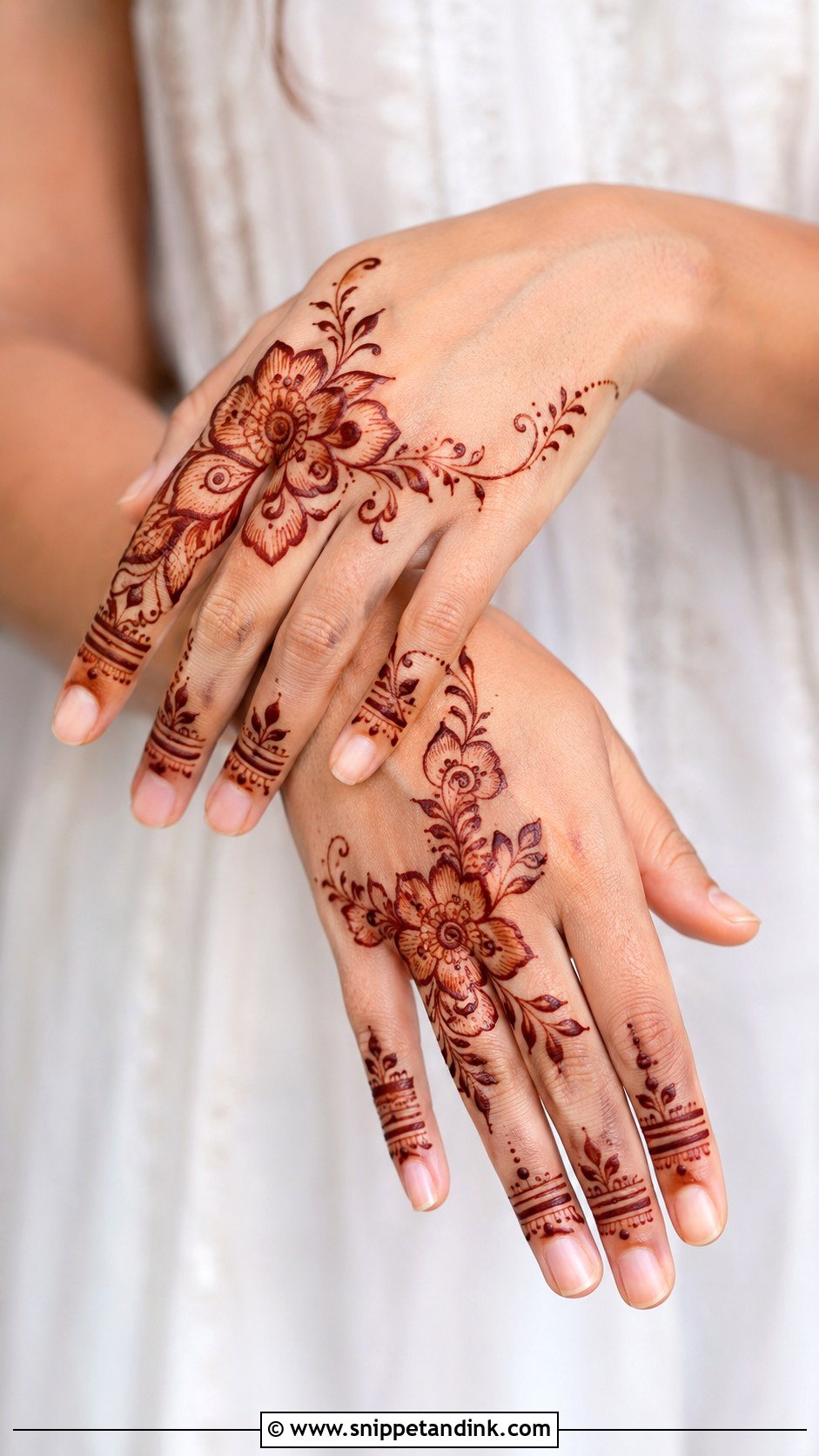 Modern Floral Mehndi Design - Snippet and Ink - 35 Floral Mehndi Designs
