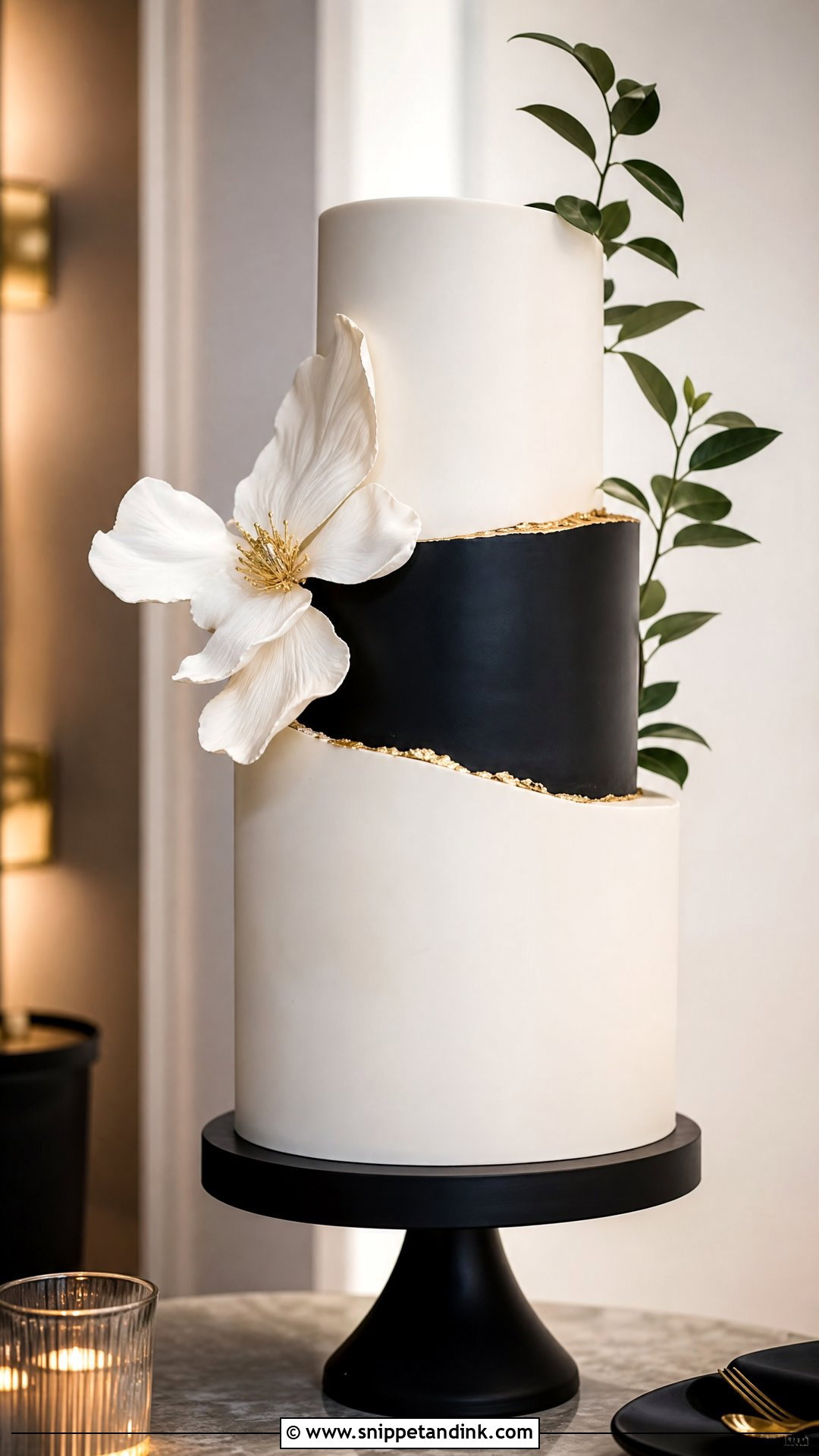 Modern Fondant Wedding Cake - Snippet and Ink - 35 Fondant Cakes for Wedding