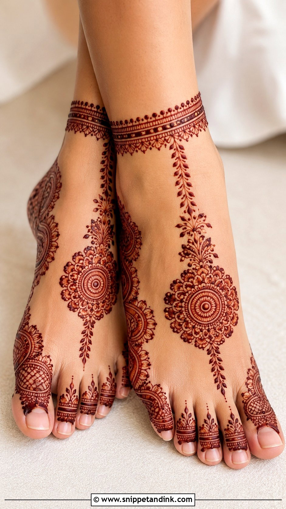 Modern Foot Mehndi Design - Snippet and Ink - 35 Modern Mehndi Designs