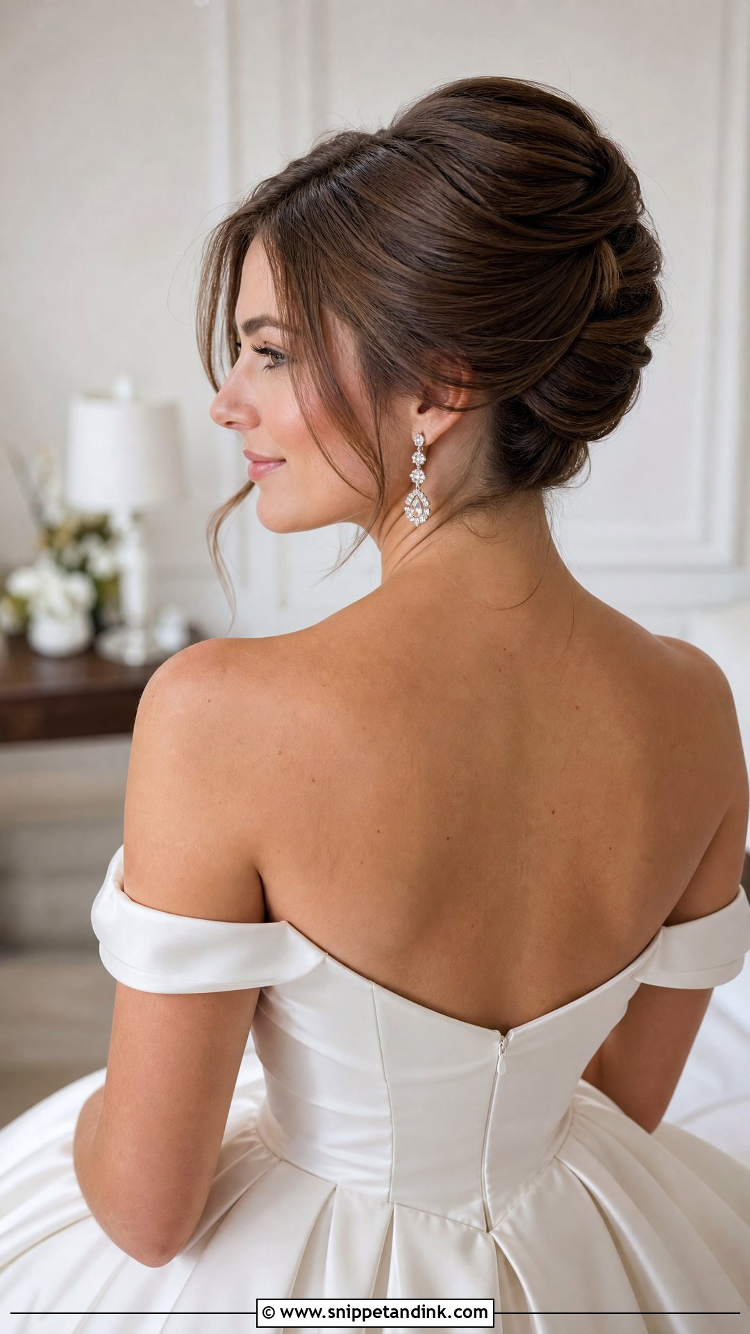 Modern French Twist - Snippet and Ink - 30 Straight Hair Wedding Styles