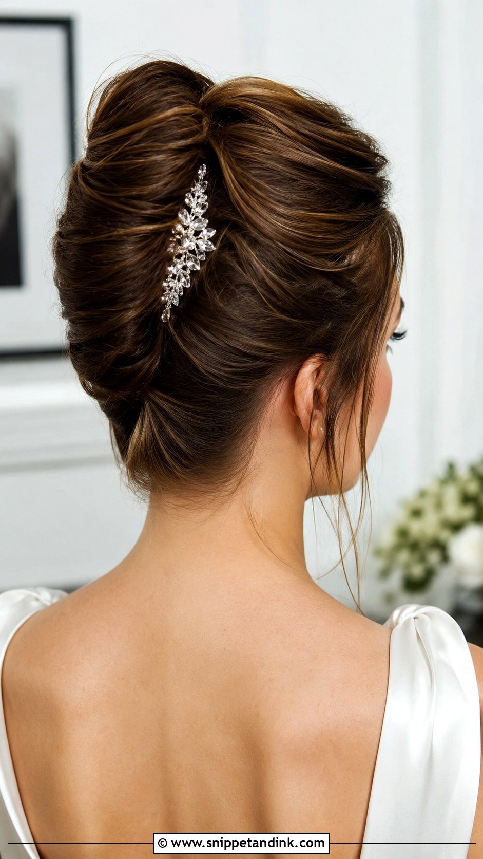 Modern French Twist Updo - Snippet and Ink - 25 Glam Bridal Hair Updo Ideas