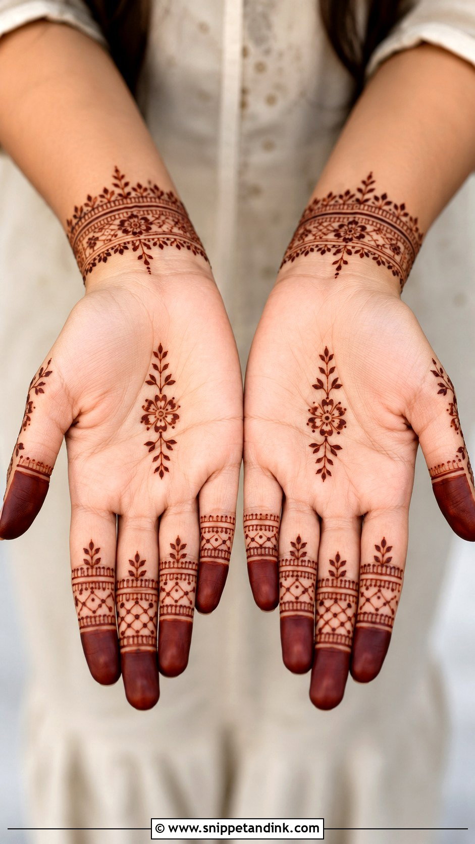 Modern Front Hand Mehndi Design - Snippet and Ink - 35 Front Mehndi Design Ideas