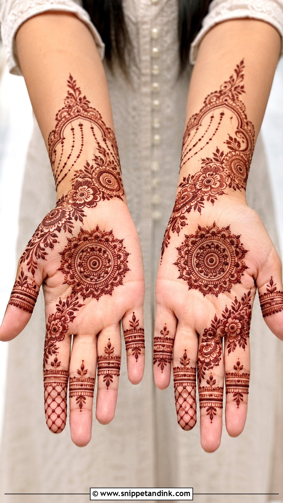 Modern Front Hand Mehndi Design - Snippet and Ink - 35 Latest Unique Front Hand Mehndi Designs