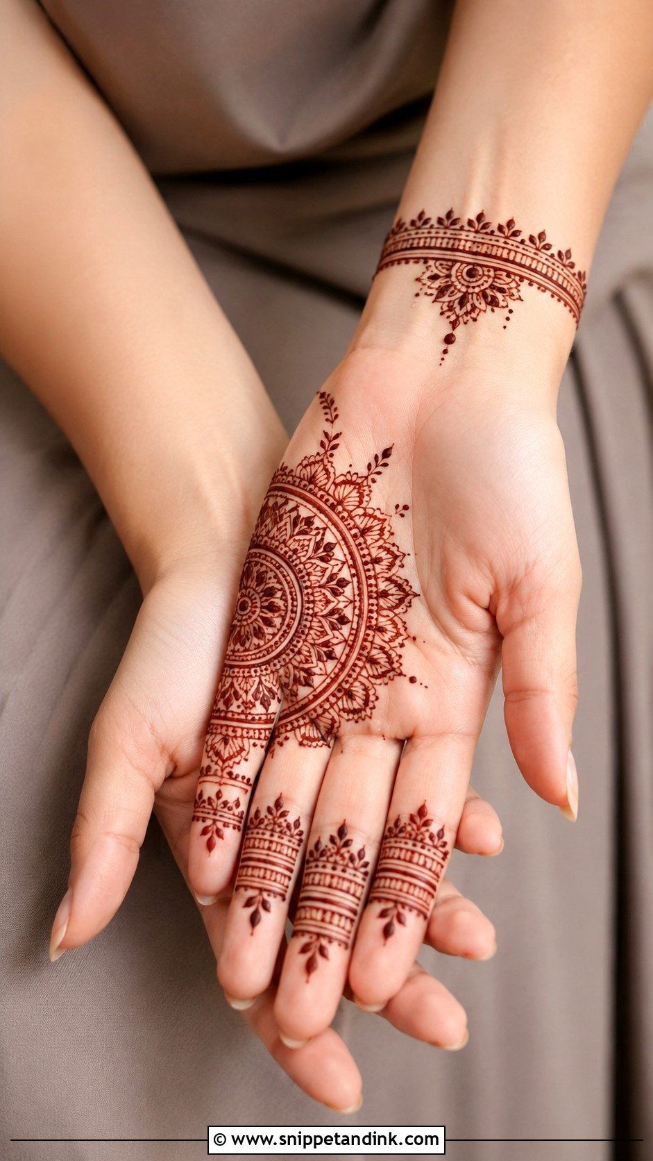 Modern Front Hand Mehndi Design - Snippet and Ink - 35 Stylish Front Hand Mehndi Designs
