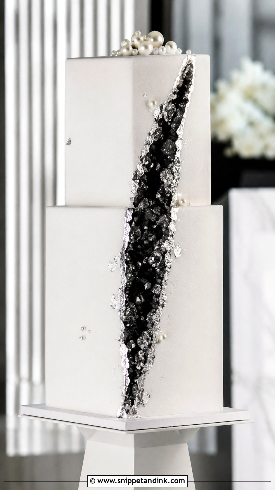 Modern Geode Wedding Cake - Snippet and Ink - 30 Geode Wedding Cakes