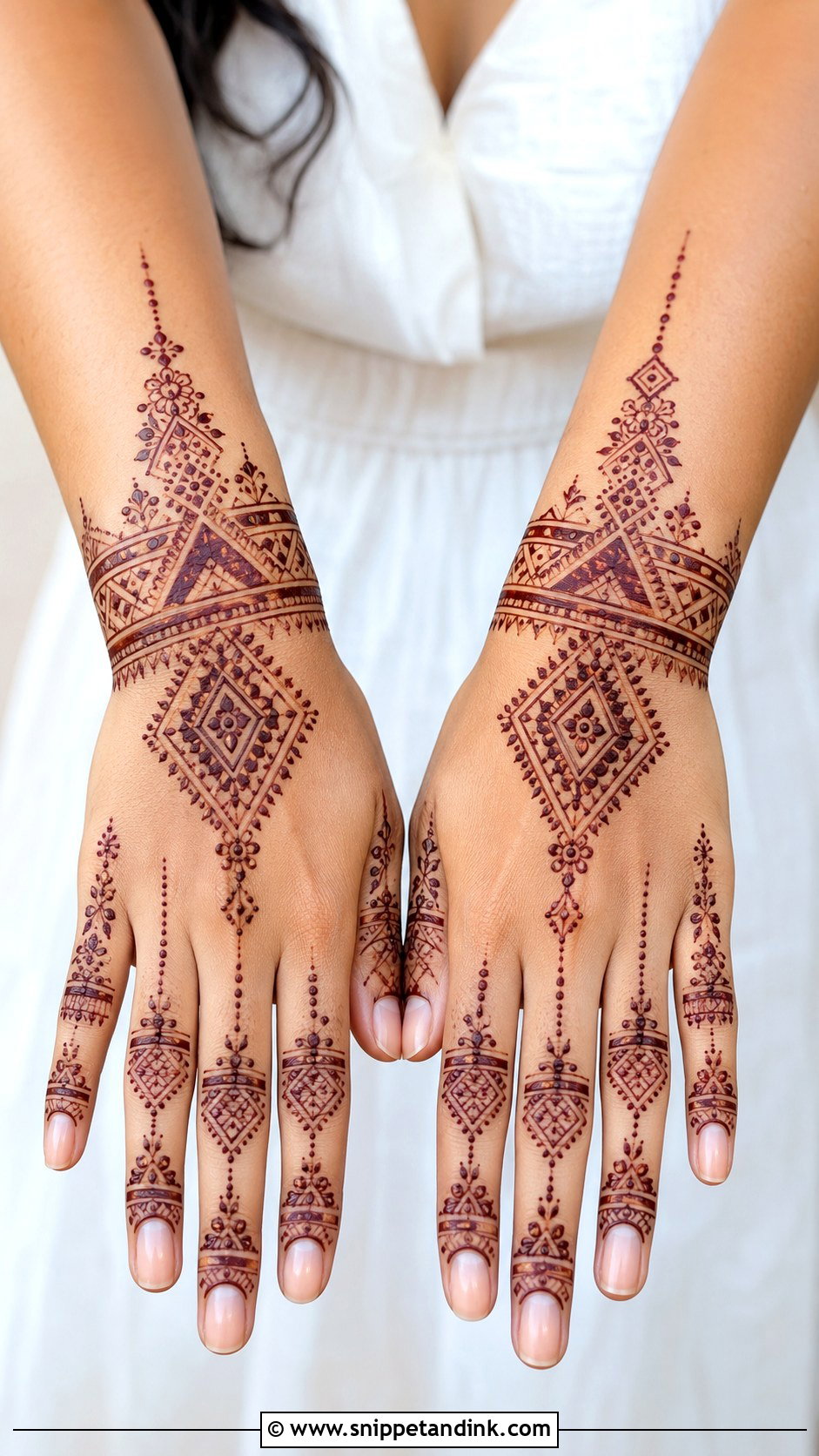 Modern Geometric Mehndi Design - Snippet and Ink - 35 Modern Mehndi Designs