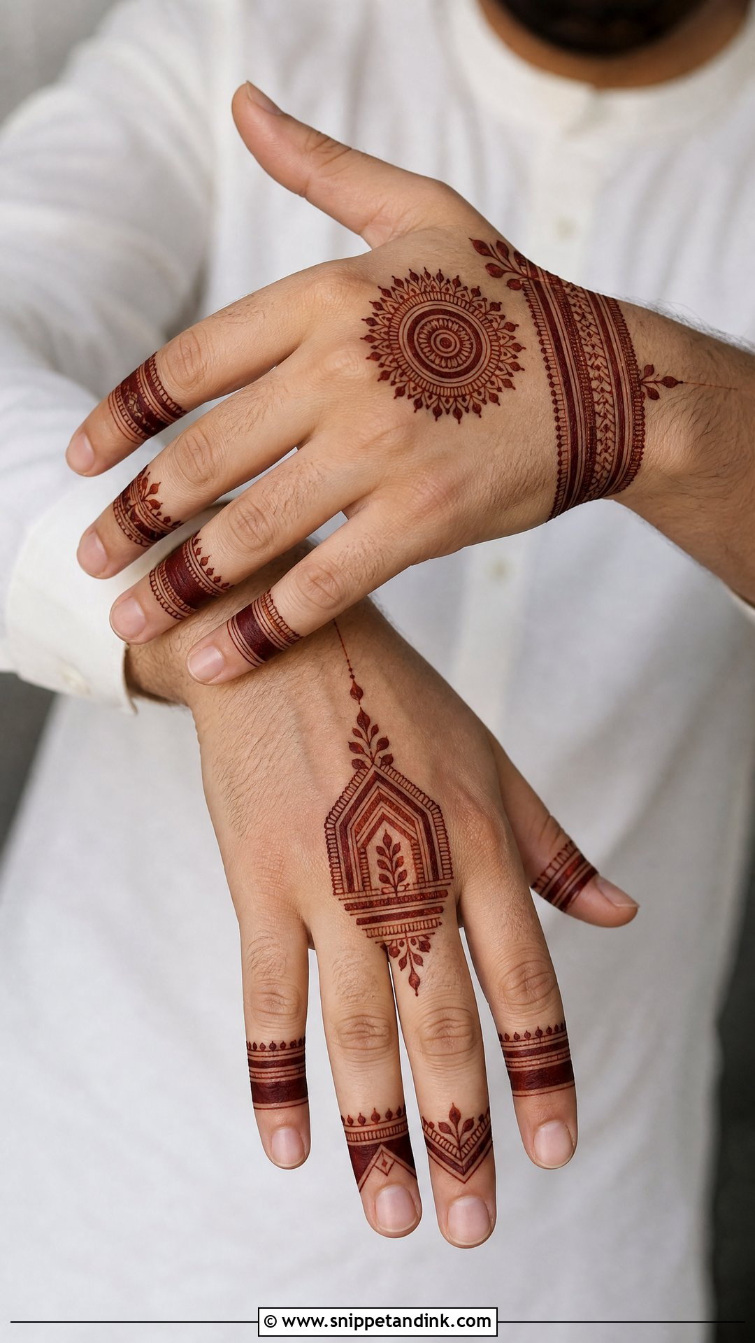 Modern Groom Mehndi Design - Snippet and Ink - 25 Simple Groom Mehndi Design for Men Ideas