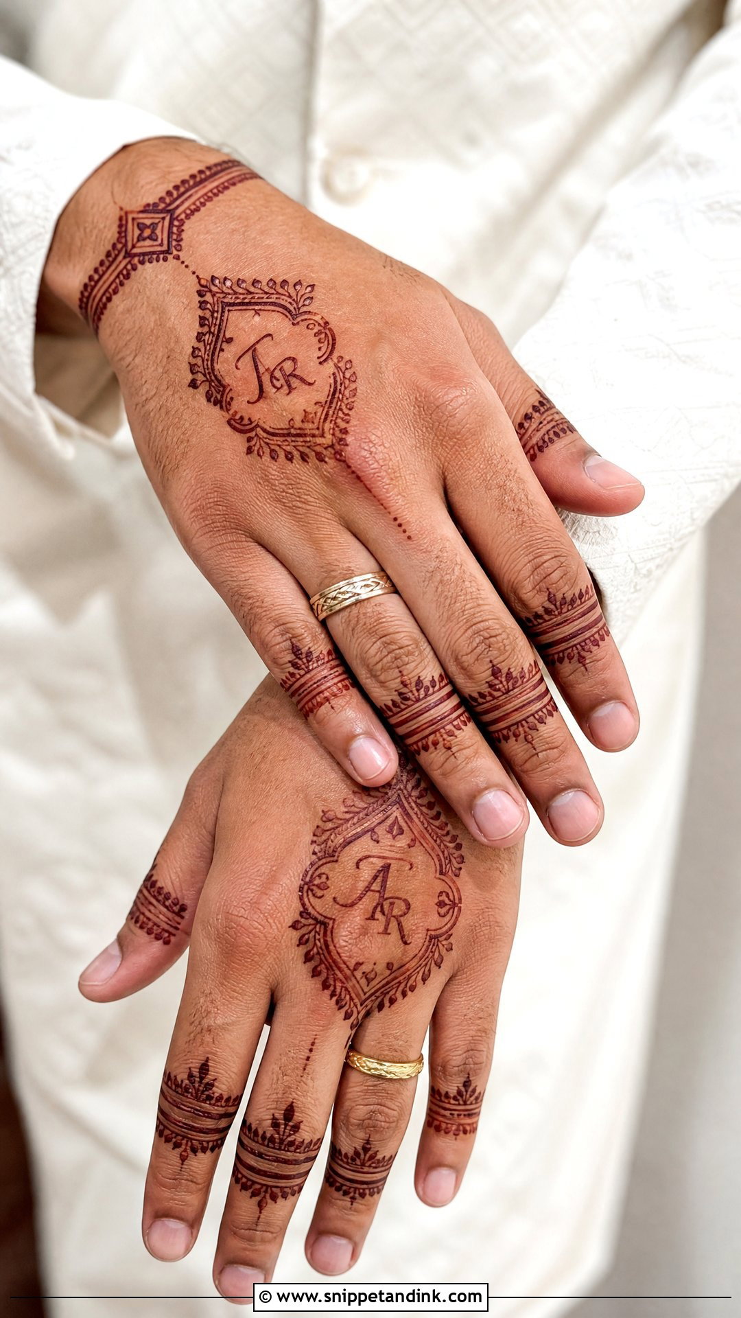 Modern Groom Mehndi Design - Snippet and Ink - 30 Mehndi Designs for Groom for Men