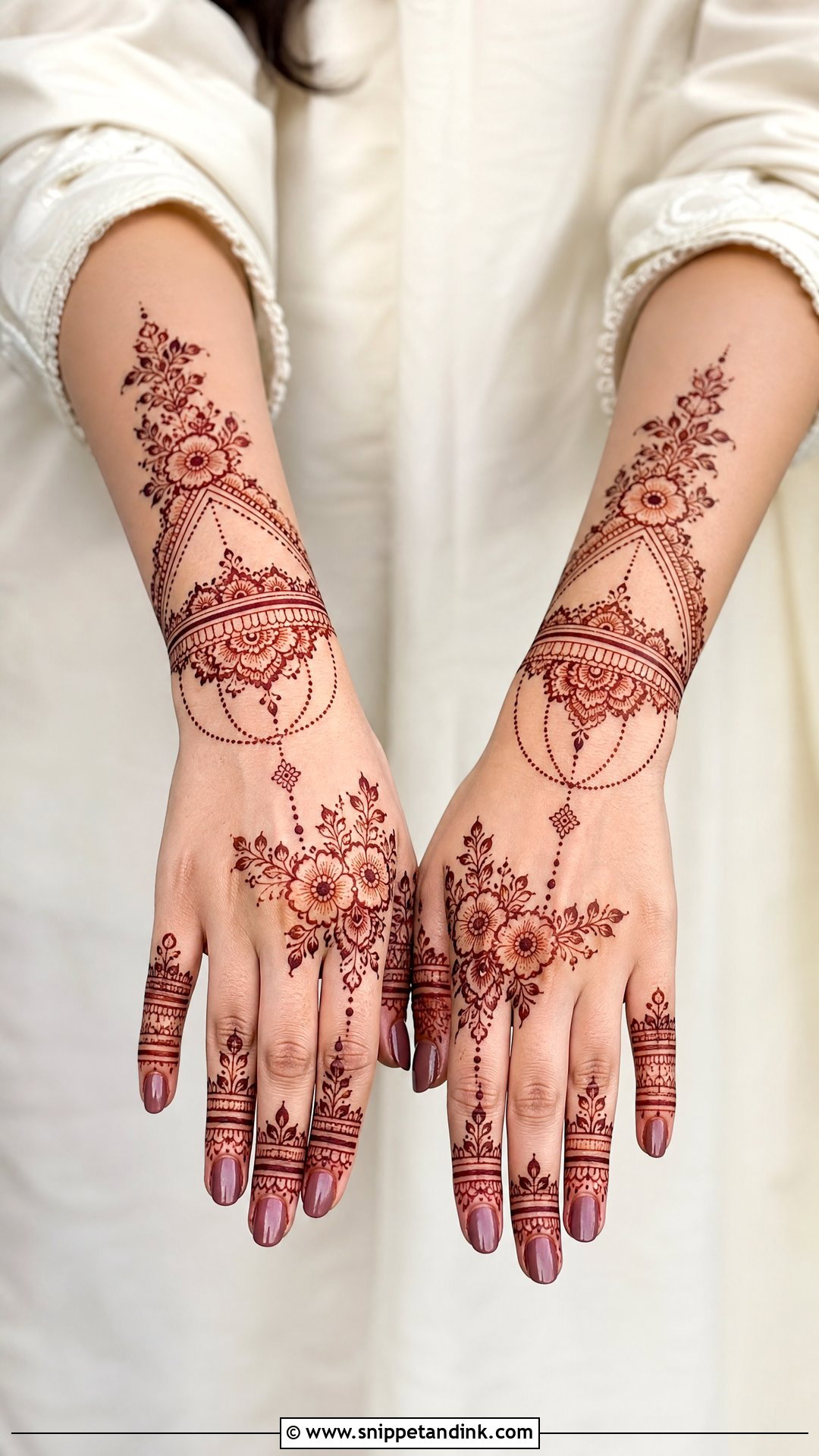 Modern Half Bridal Mehndi Design - Snippet and Ink - 25 Half Bridal Mehndi Designs