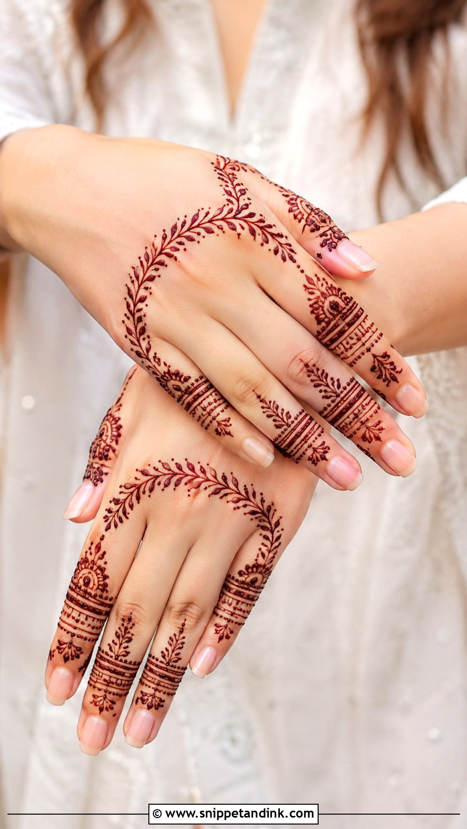 Modern Half Hand Mehndi Design - Snippet and Ink - 35 Half Hand Mehndi Design Ideas