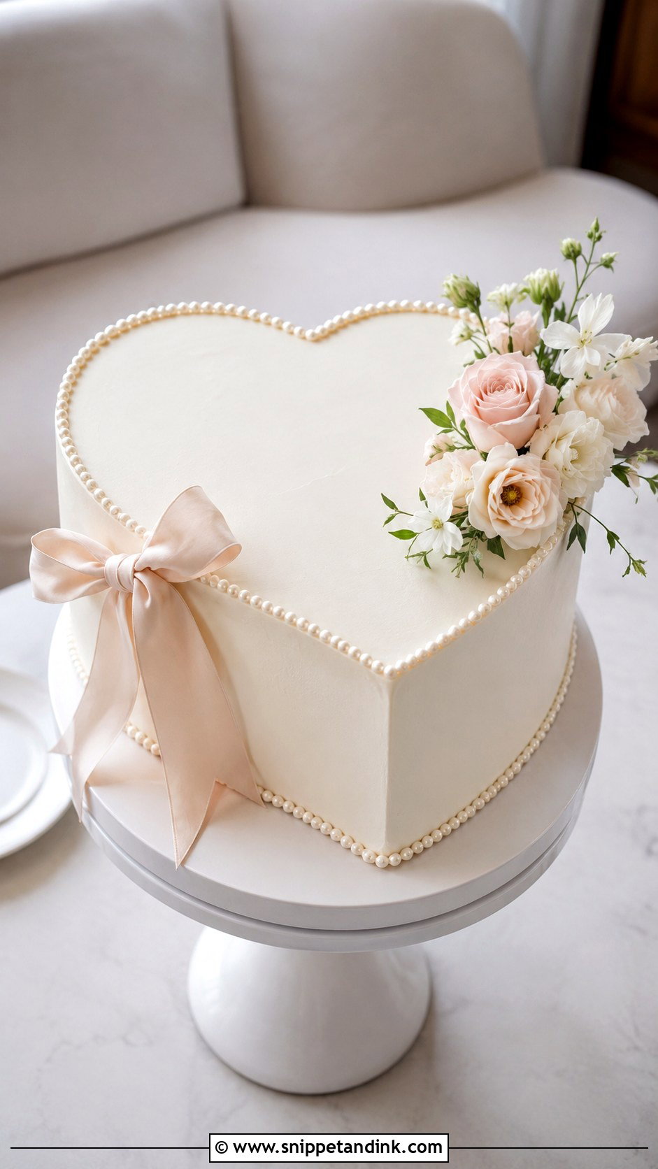 Modern Heart Shaped Wedding Cake - Snippet and Ink - 20 Heart Shaped Wedding Cakes