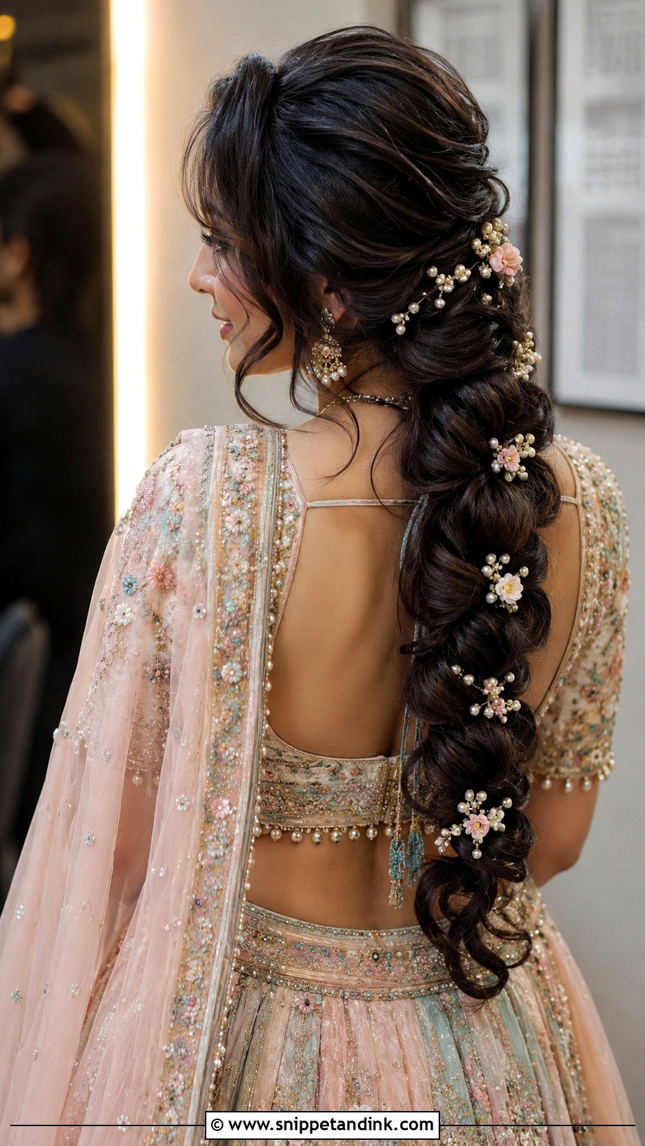 Modern Indian Bridal Braid - Snippet and Ink - 20 Indian Bridal Braided Hairstyles