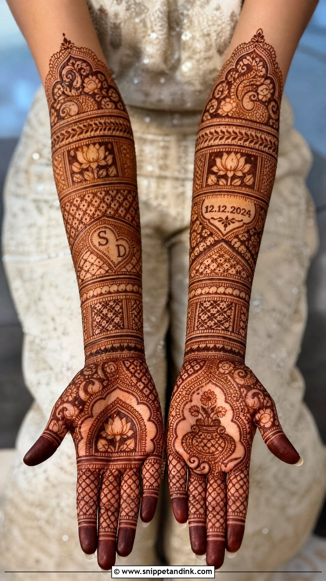 Modern Indian Bridal Full Hand Mehndi Design - Snippet and Ink - 20 Indian Bridal Full Hand Mehndi Designs
