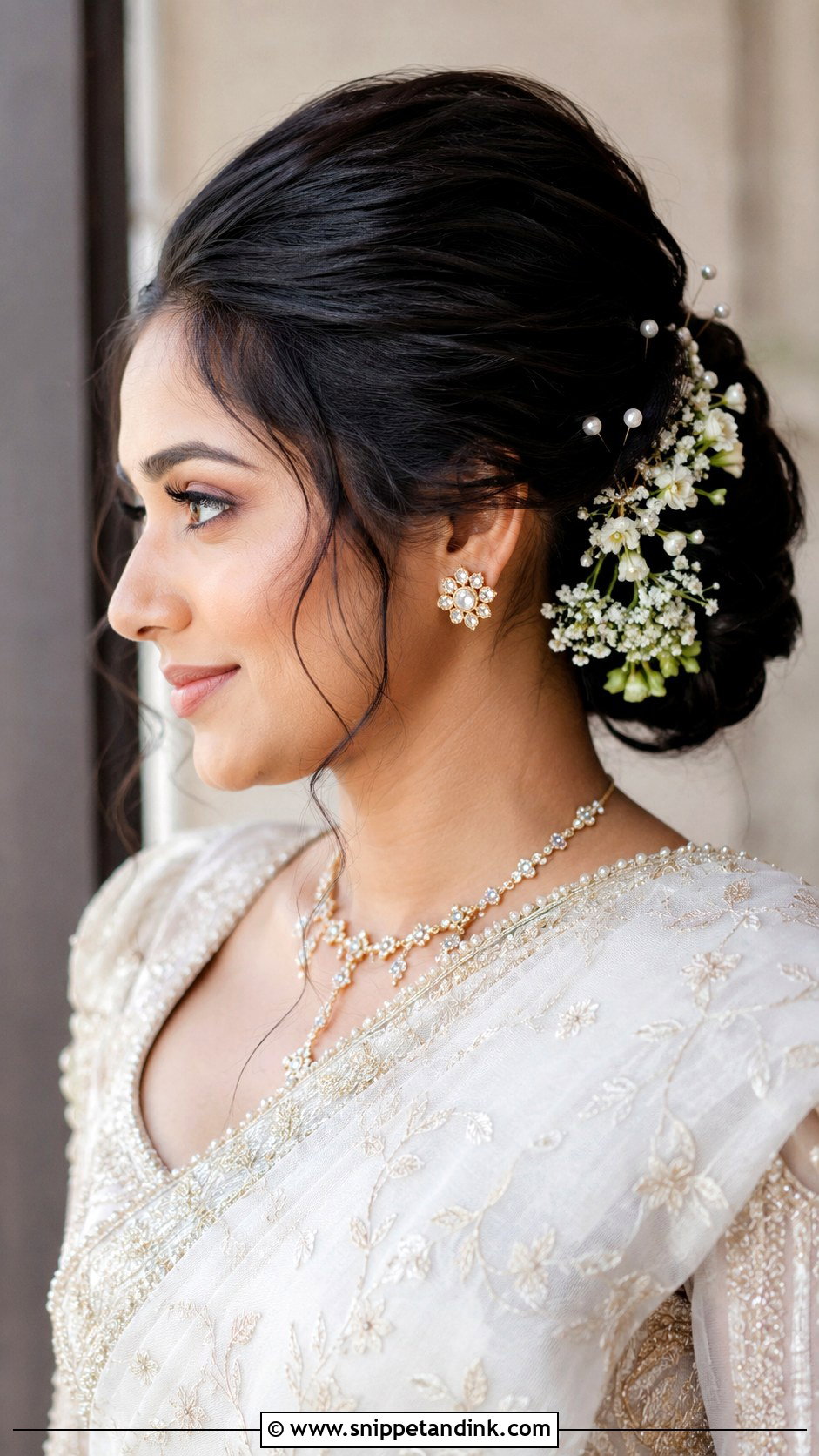 Modern Kandyan Bridal Bun - Snippet and Ink - 15 Kandyan Bridal Hairstyles