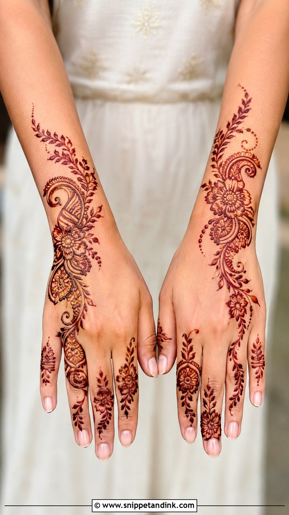 Modern Khafif Mehndi Design - Snippet and Ink - 35 Modern Mehndi Designs