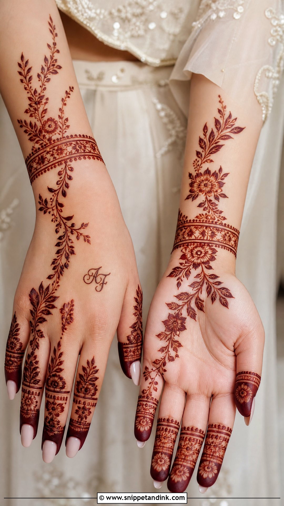 Modern Khaleeji Bridal Henna - Snippet and Ink - 20 Khaleeji Bridal Henna Ideas