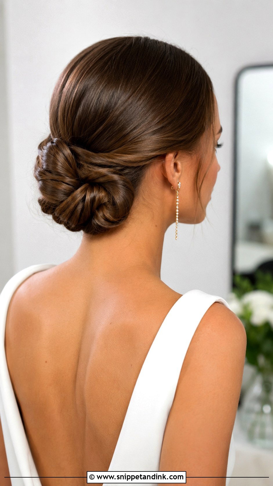 Modern Knotted Chignon - Snippet and Ink - 25 Bridal Updo Hairstyles