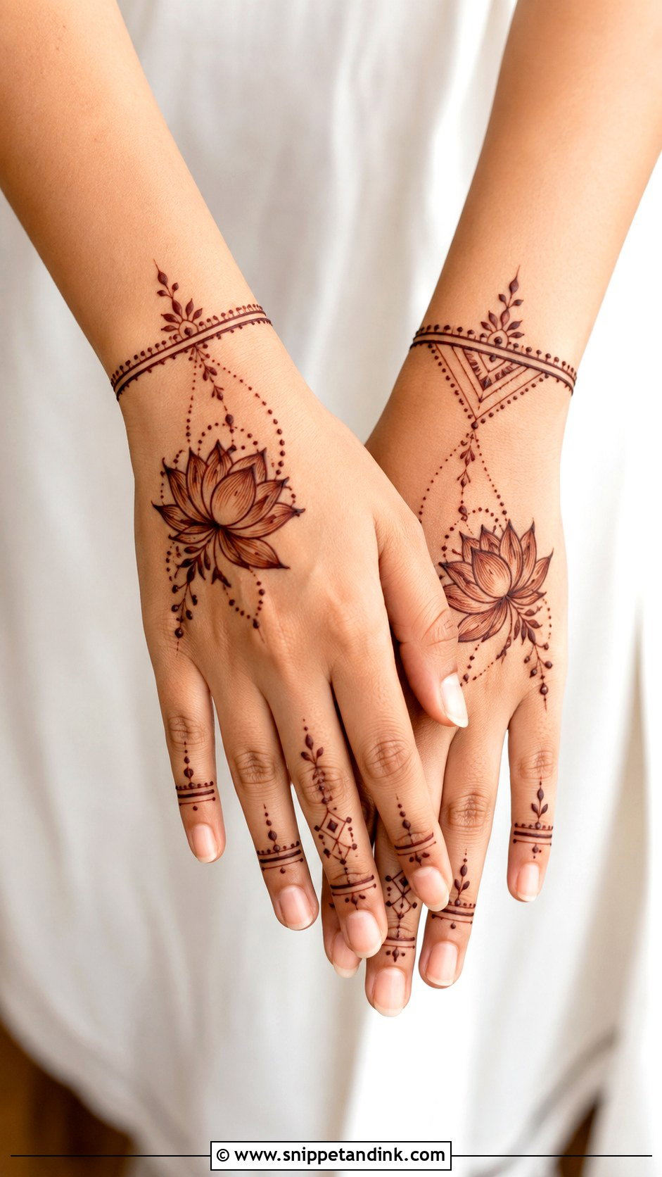 Modern Lotus Mehndi Design - Snippet and Ink - 35 Lotus Mehndi Design Ideas