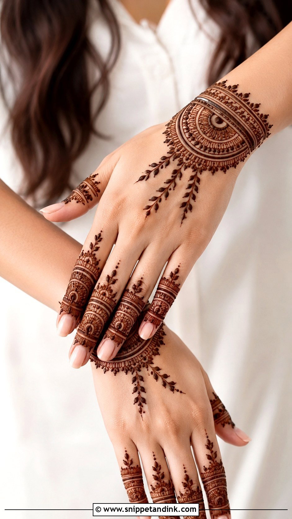 Modern Mehndi Design Back Hand - Snippet and Ink - 35 Trendy Mehndi Designs