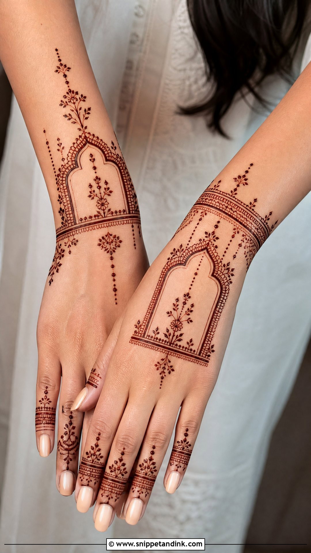 Modern Mehrab Mehndi Design - Snippet and Ink - 30 Mehrab Mehndi Design Ideas