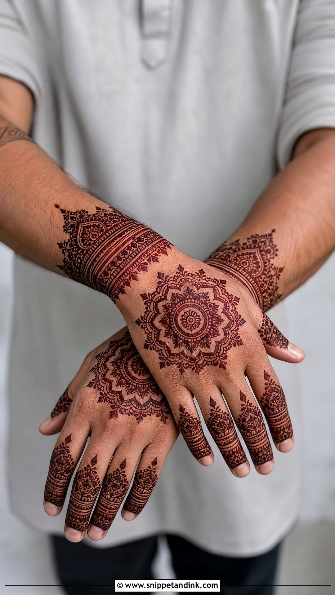 Modern Men Mehndi Design - Snippet and Ink - 25 Men Mehndi Designs