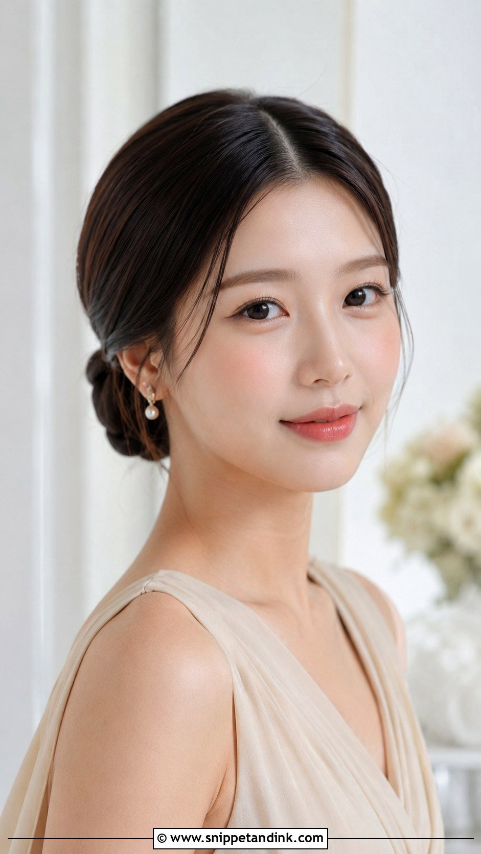 Modern Middle Part Bridesmaid Updo - Snippet and Ink - 20 Bridesmaids Hair Updo Ideas