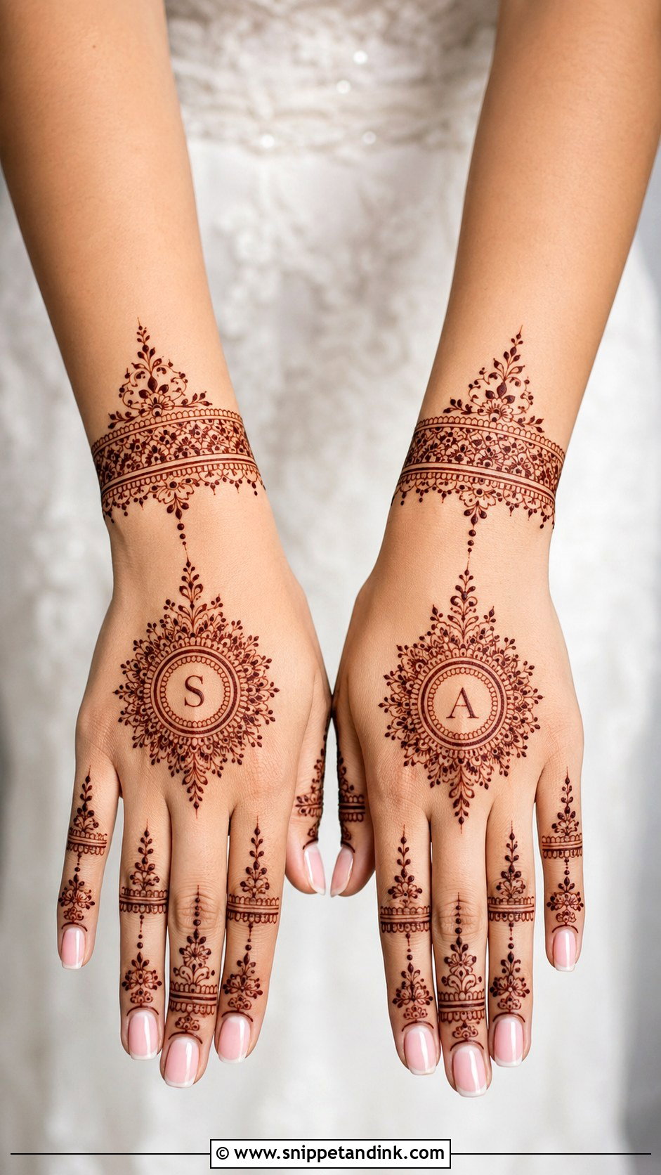 Modern Minimal Bridal Mehndi Design - Snippet and Ink - 35 Stylish Mehndi Designs